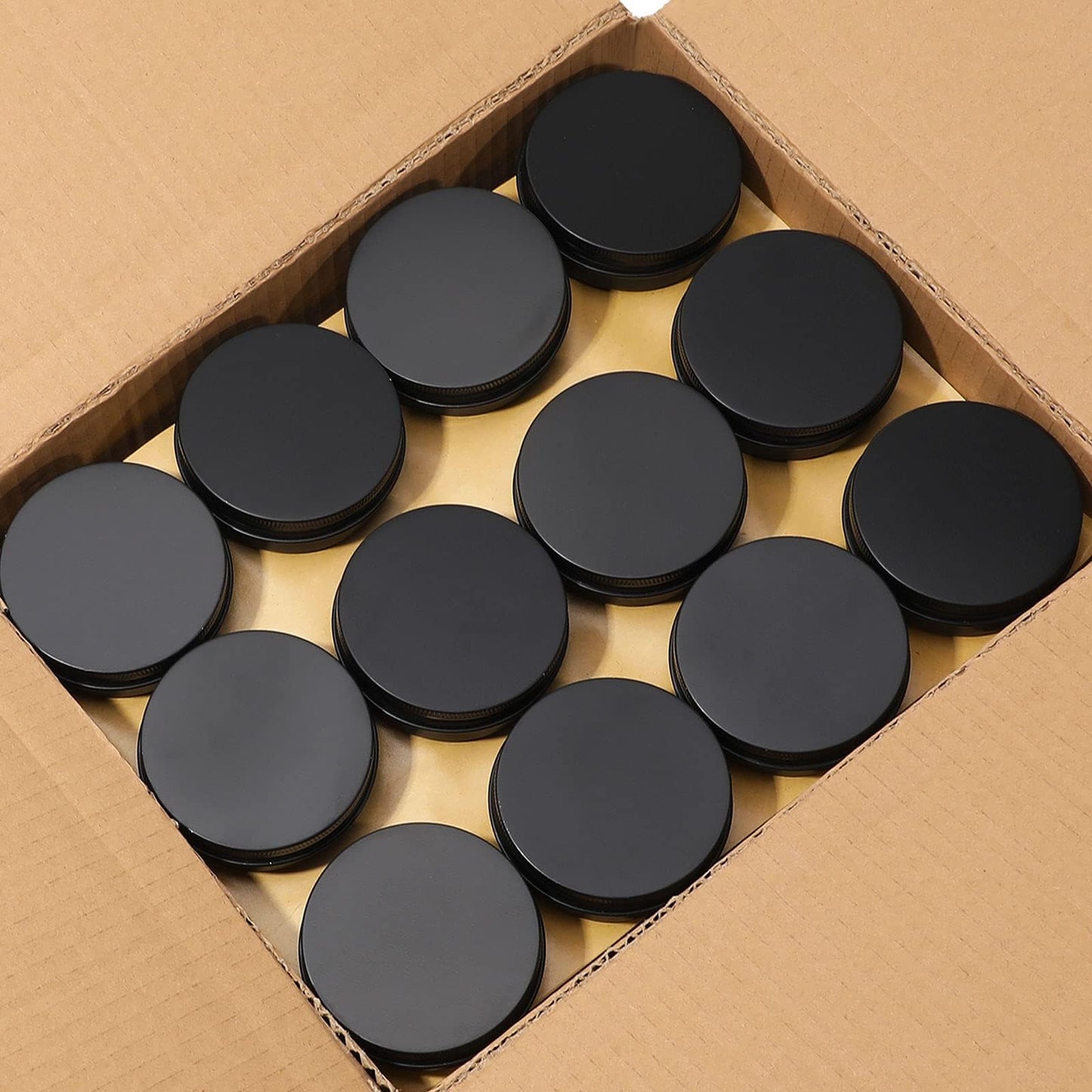 Patelai 36 Pack 0.5oz Round Lip Balm Tin Cans with Screw Lid Aluminum Lip Balm Small Tin Containers Screw Slide Top Metal Empty 15ml Refillable Cosmetic Sample Containers Storage Travel Jars for DIY