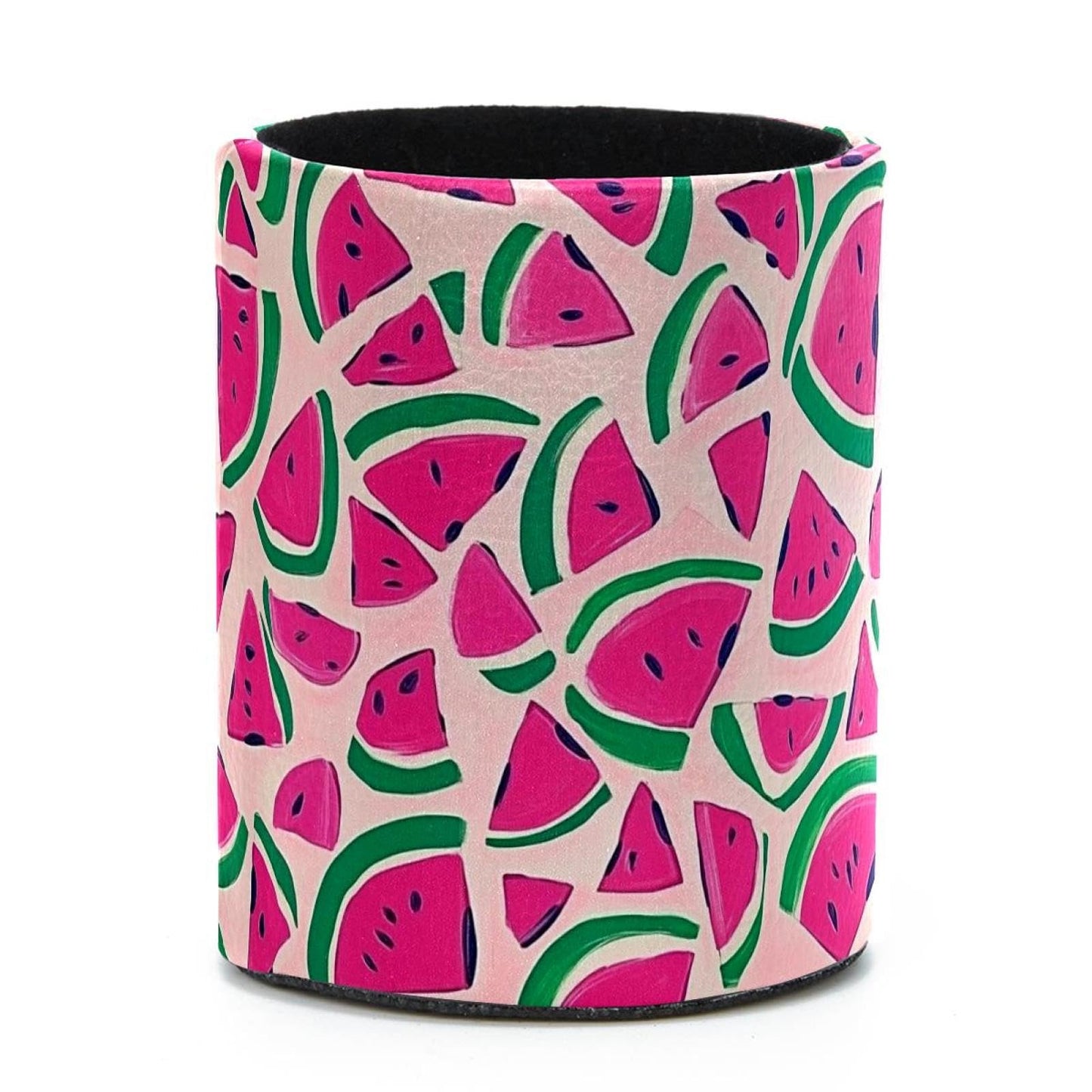CDGIRUOWUNV Pink Watermelon (3) Pencil Holder, Pencil Cup for Desk, Makeup Brush Holder Cup for Kids Desk Organizer for Office, Classroom, Home