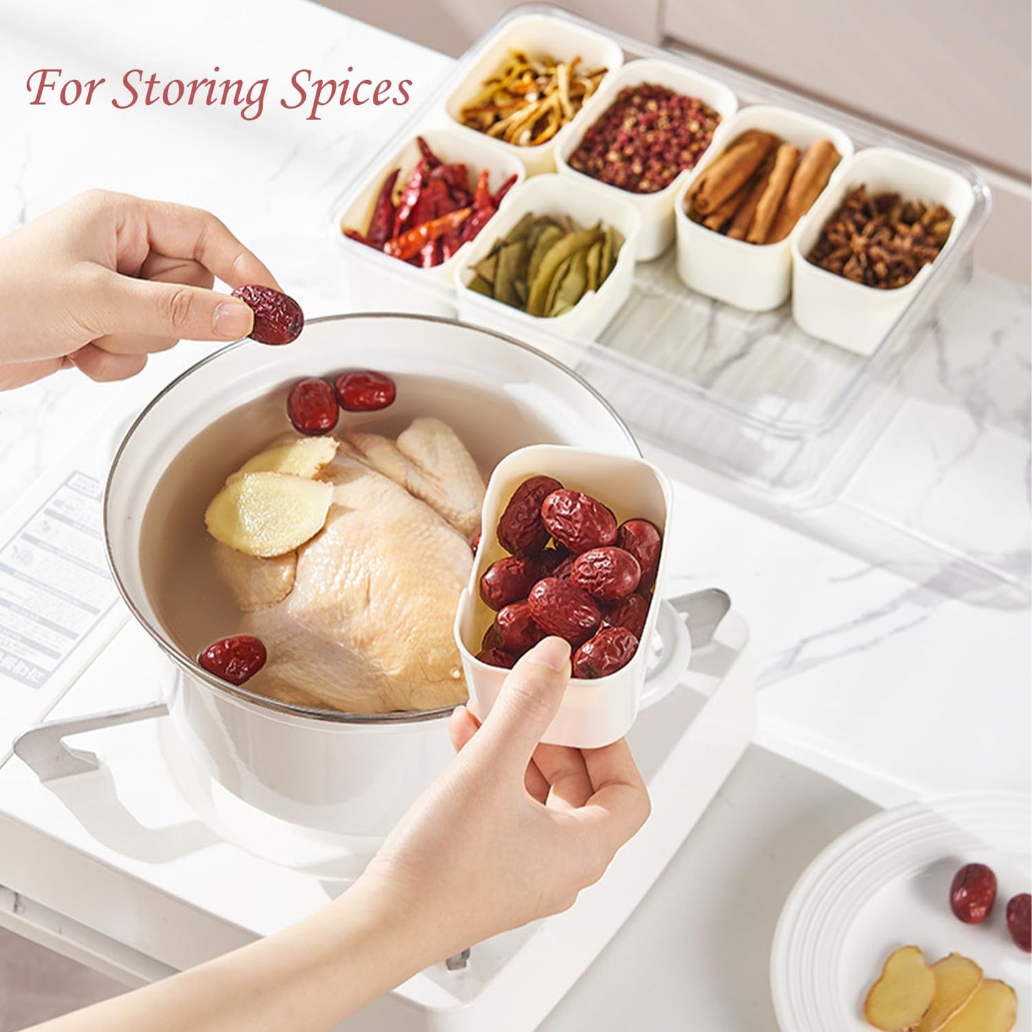 ZEENING Divided Clear Snackle Box Container, Serving Tray with Lid & Handle, Charcuterie Board Container Storage Organizer for Fruit, Candy, Veggie, Nuts & Snacks, Perfect for Party, Travel, & Picnic