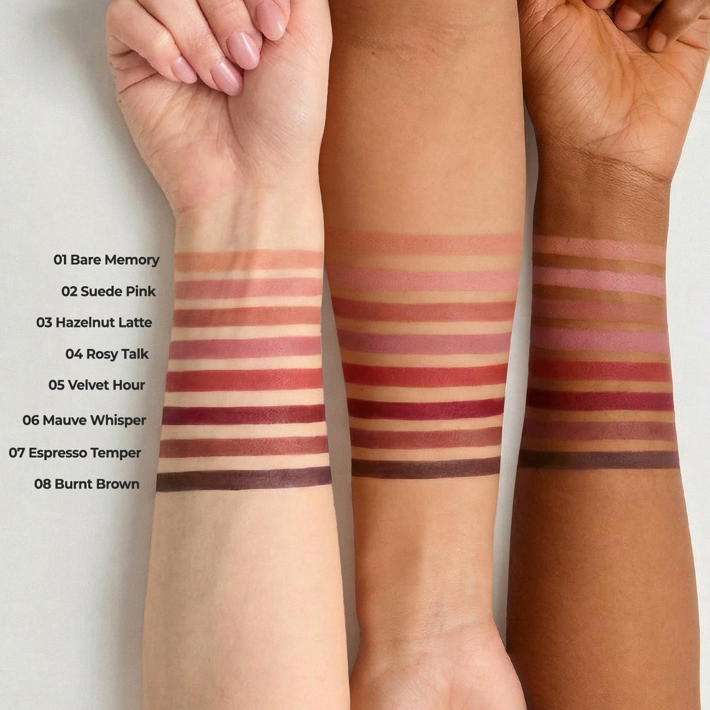 Laka Lip Liner - Smooth & Blendable Soft Matte Lip Contour Pencil for Shaping & Overlining Lips | Waterproof Formula, Oil-Cleanse Off, Long-Lasting Wear | #02 Suede Pink, 0.02oz