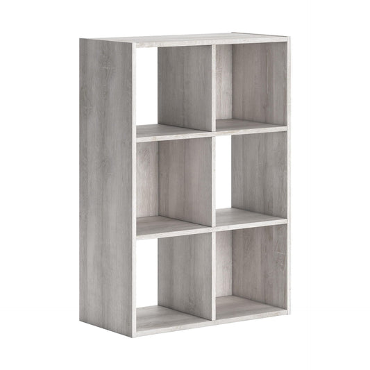 Signature Design by Ashley Paxberry 6 Cube Storage Organizer, Engineered Wood Bookshelf, Quick 20-Minute Assembly, Dual-Orientation Storage Cube for Bedroom or Living Room, Whitewash