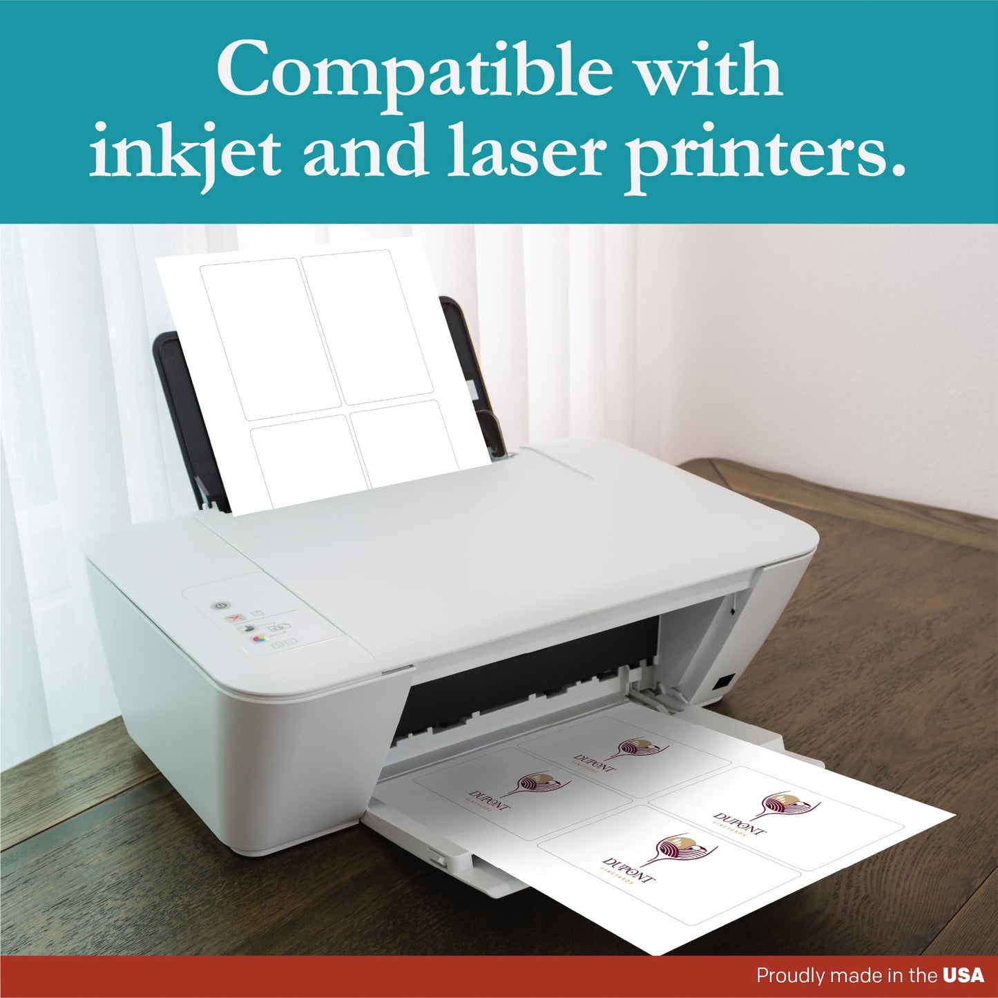 Premium Label Supply White Sticker Labels – 3" x 5" – Laser/Inkjet Compatible – (4 per Sheet), 100 Sheets – 400 Total Adhesive Labels