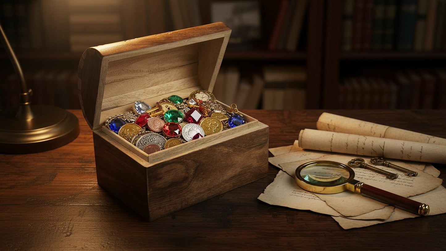 Great Birthday Gift Ideas: Handmade Decorative Wooden Jewelry Box & Organizer - Keepsake & Treasure Chest - Trinket & Watch Box - 9 x 6 Inch - Brown