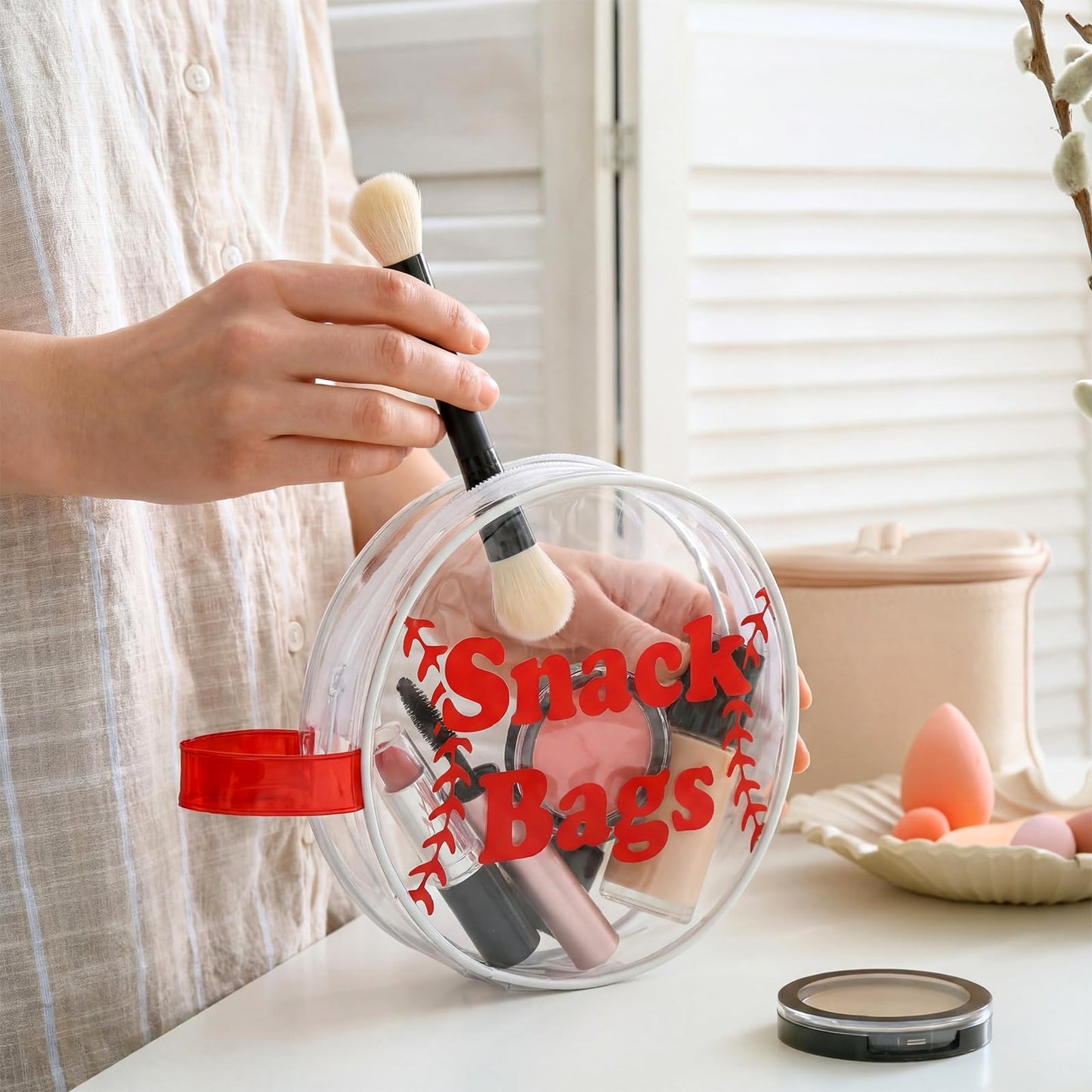 Reginary 12 Pcs Baseball Snack Bags for Team Gifts Baseball Goodie Treat Candy Bags Pouch Clear PVC Waterproof with Zipper Party Favors for Team Christmas Birthday Gifts Sport Supplies