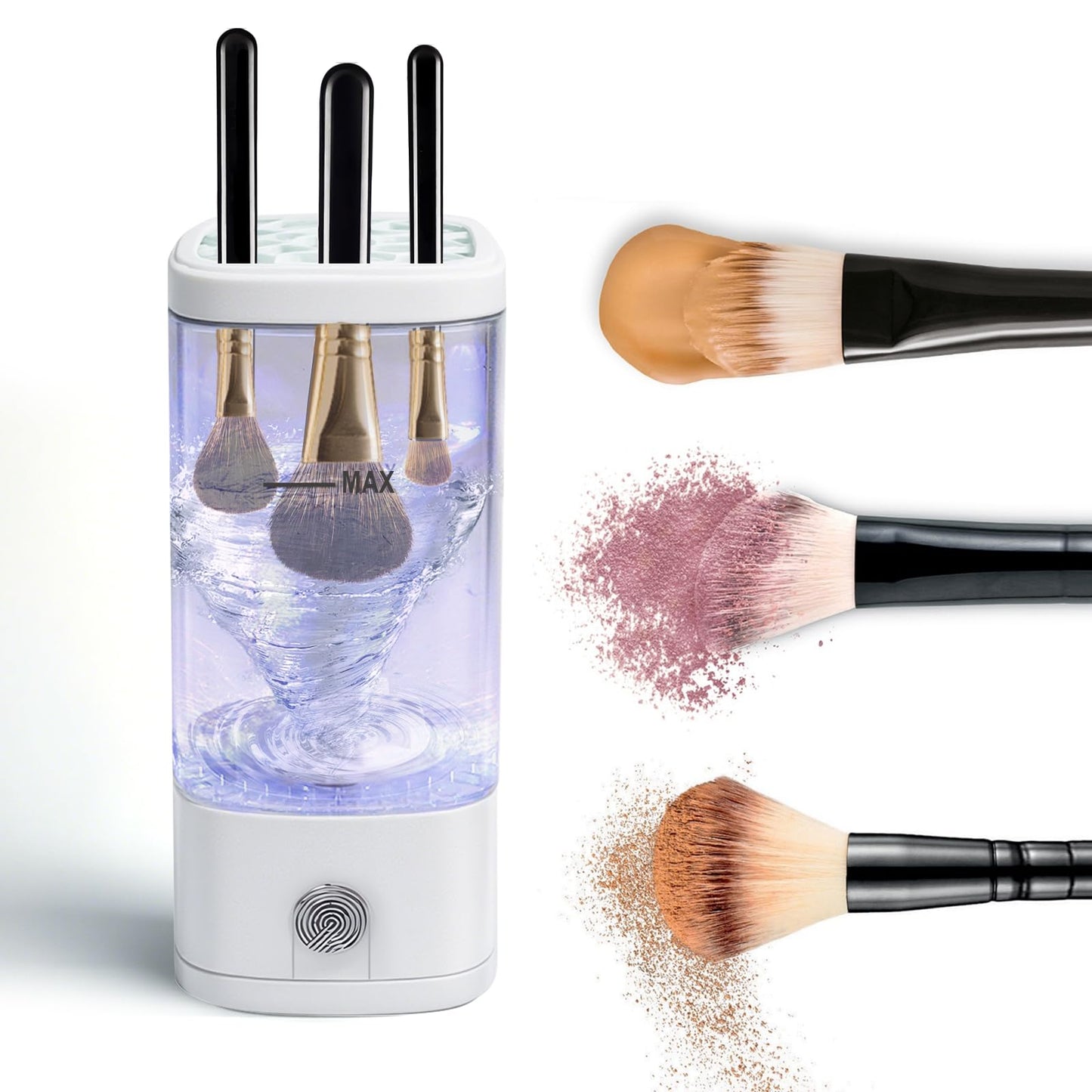 AiDwell 3 IN 1 Automatic Electric Makeup Brush Cleaner Machine With Dryer