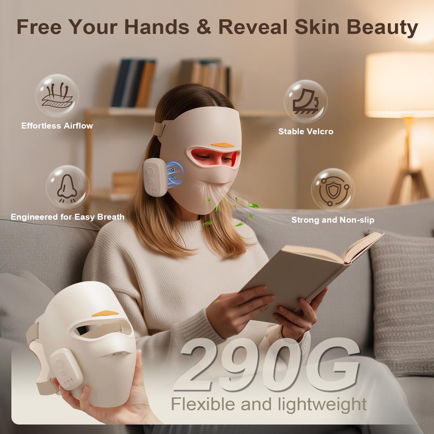 YHYXPO Red Light Therapy Mask for Face