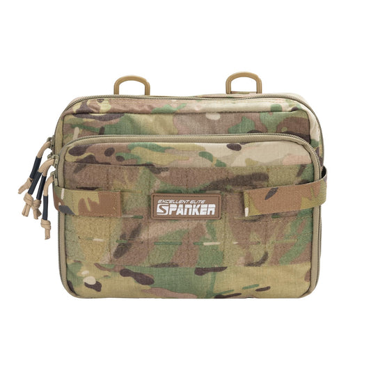 EXCELLENT ELITE SPANKER Tactical Molle Admin Pouch Utility Organizer EDC Medical Bag Utility EDC Tool Pouch with Shoulder Strap Attachment Pouches Waist Bag (Multicam)