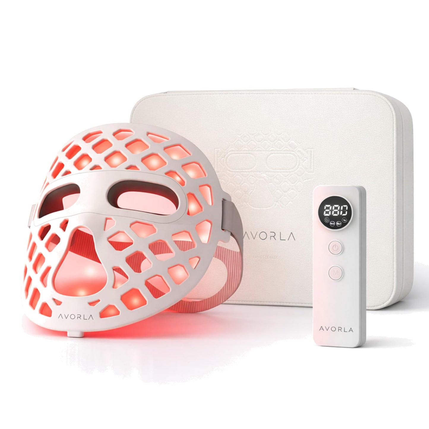 Avorla Beauty LED mask – Red Light & Infrared Light Therapy Face Mask for Wrinkles – Blue Light for Acne – Multi-wavelength for Skincare – Rechargeable for Home Use and Travel