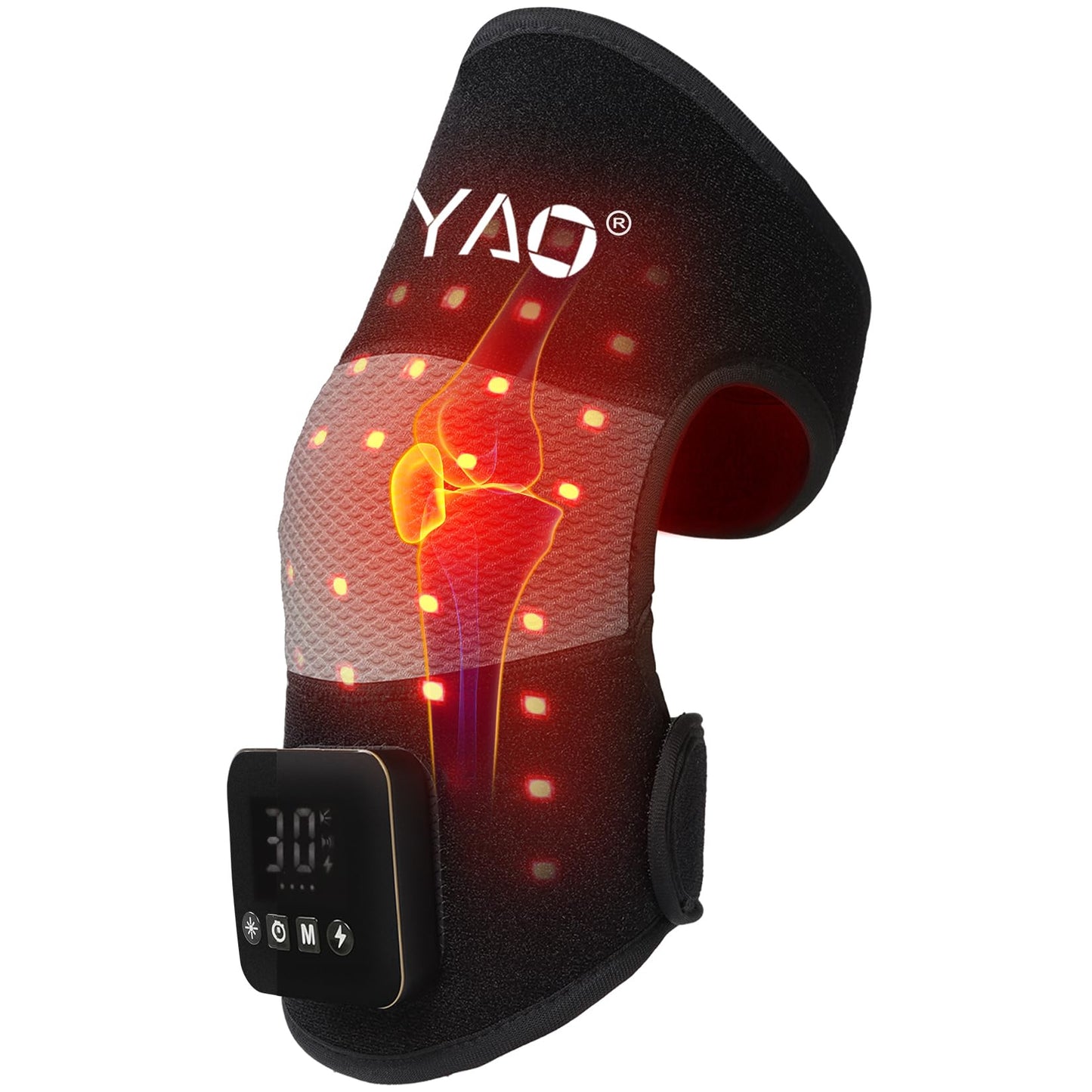 TUOYR Cordless Red Light Therapy for Knee Pain Relief 4000mAh Battery Portable Wireless Near Infrared Light Therapy Devices Wearable Wrap for Arm Elbow Muscle Relax Treatment Pad