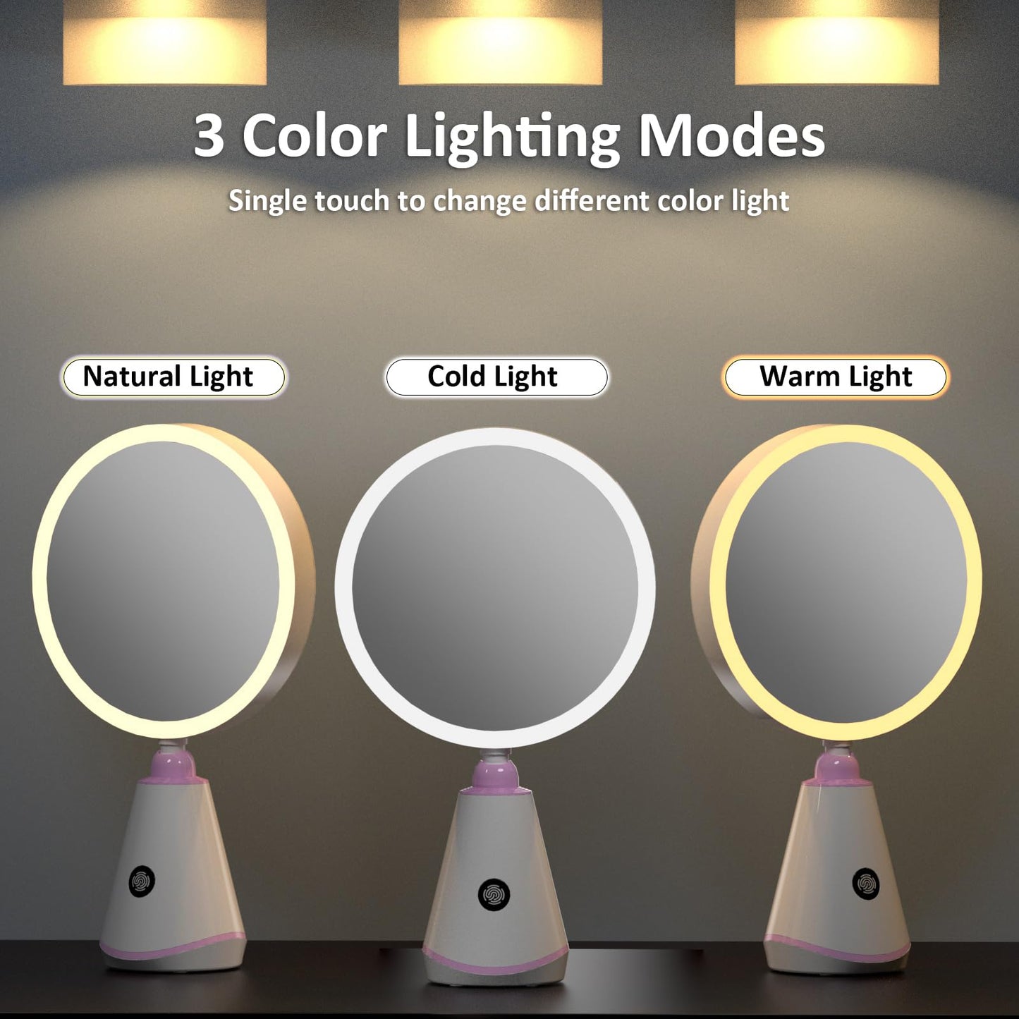 Clearflexions CFX Desktop 1.0-1X & 15X Magnification LED Makeup Mirror