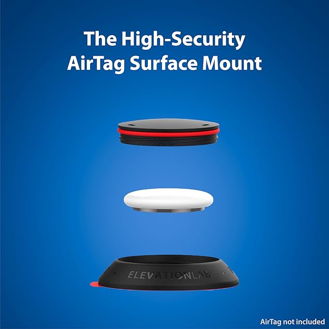 Elevation Lab AirTag Adhesive Security Mount (4 Pack) - TagVault™ - The Secure & Low-Profile AirTag Adhesive Holder | 3M VHB, Waterproof, Security Tool, Patented, Find Your Bike, Car, Skis