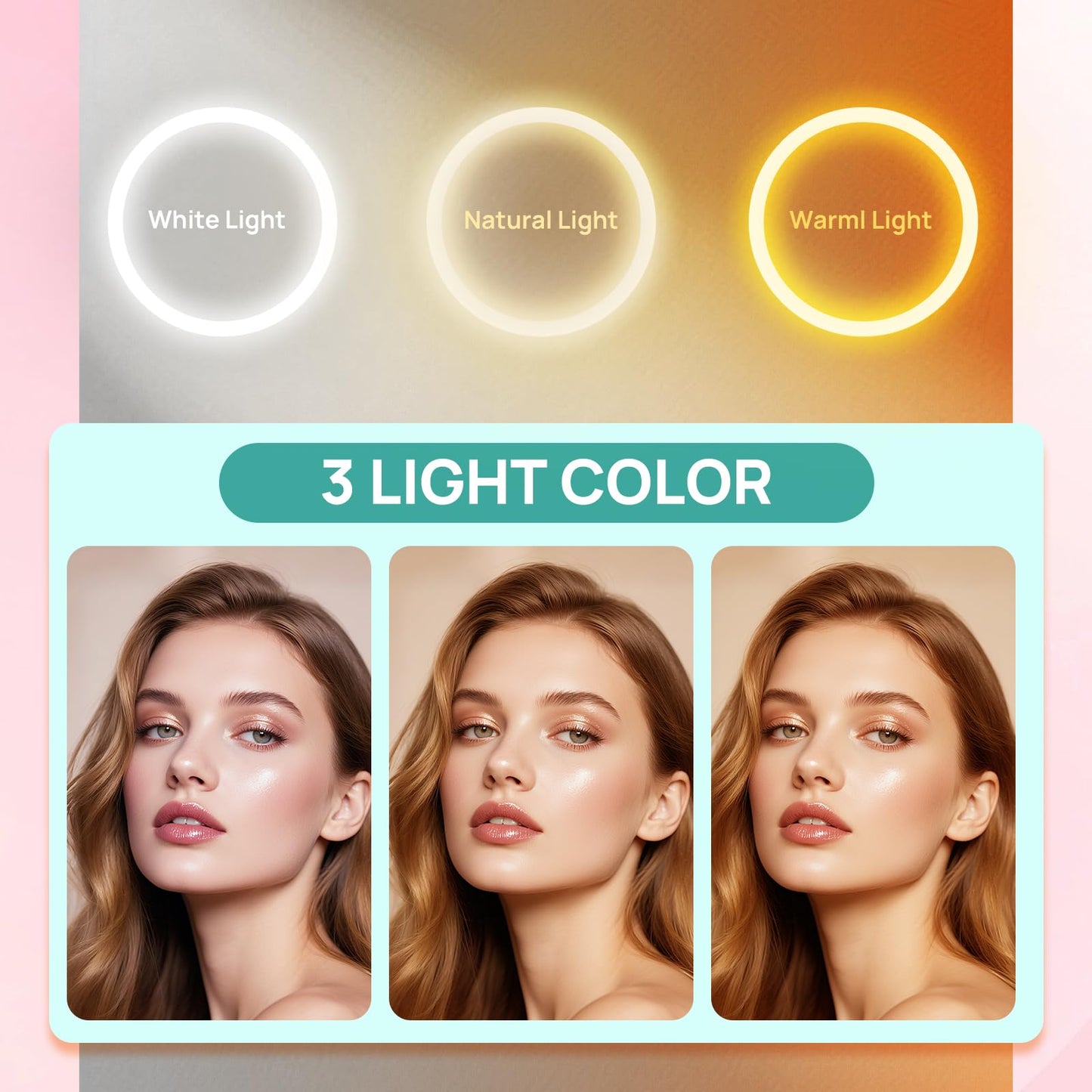 SANFANGIE Wall Mounted Lighted Makeup Mirror: 3000mAh Rechargeable Double Sided 1X/30X Magnifying Mirror with Light for Bathroom, 3 Color Lighting, Touch Screen Dimming, Extended Arm 360 Rotation