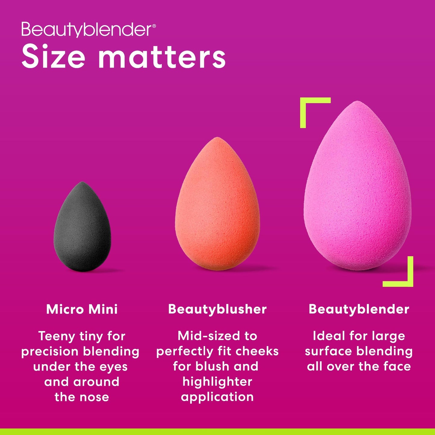 Beautyblender Original Pink Makeup Sponges | Super-Soft Blending Foam for Foundations, Powders & Creams | Reusable & Washable, Vegan & Cruelty Free, Streak-Free Finish - Pack of 2