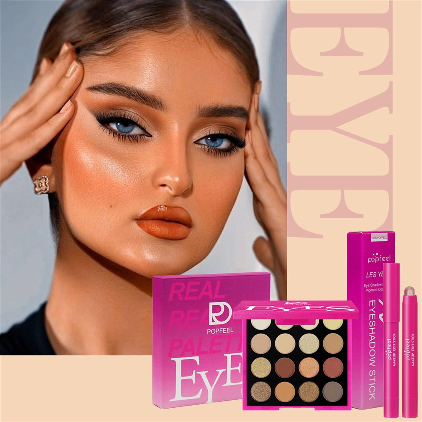 Hot Pink All in One Makeup Kit for Women Full Kit, Mother's Day Makeup Gifts Set for Women Girls, Hot Pink Makeup Essential Bundle Include Eyeshadow Palette Lipstick Blush Foundation Concealer