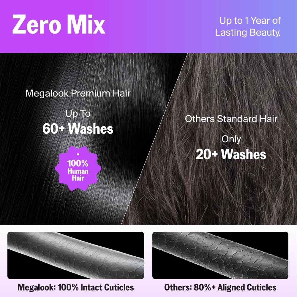 Megalook hair Bob Wig Human Hair 6x5 Glueless Wigs Human Hair Pre Cut HD Lace Closure Wig 12A Bob Wigs for Women Pre Plucked Pre Bleached Knots 12 Inch