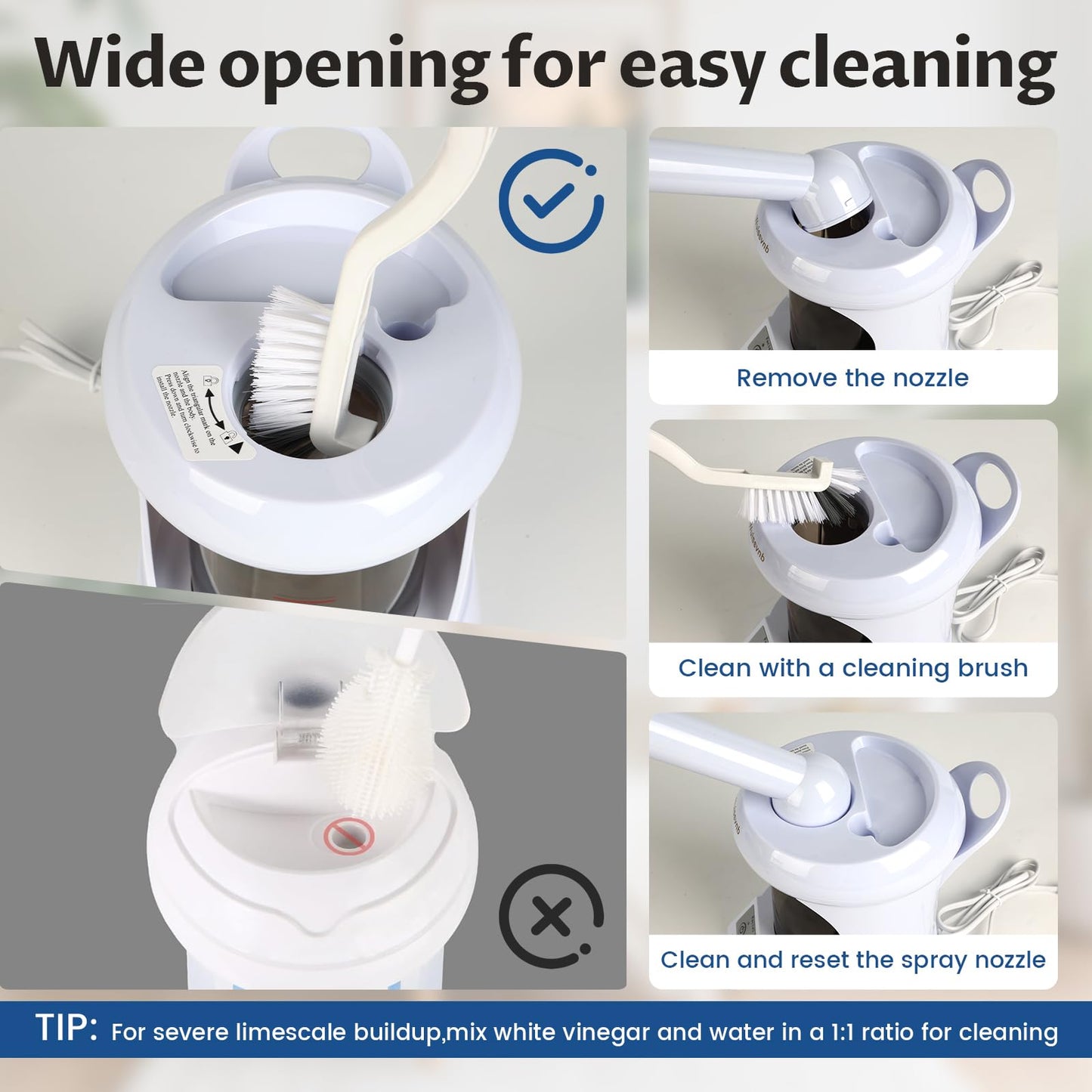 Wuissvnb Hair Steamer,2 in 1 Hair and Facial Steamer with Extendable Arm, Portable Tabletop Steamer, Suitable for Home and Salon Personal Care