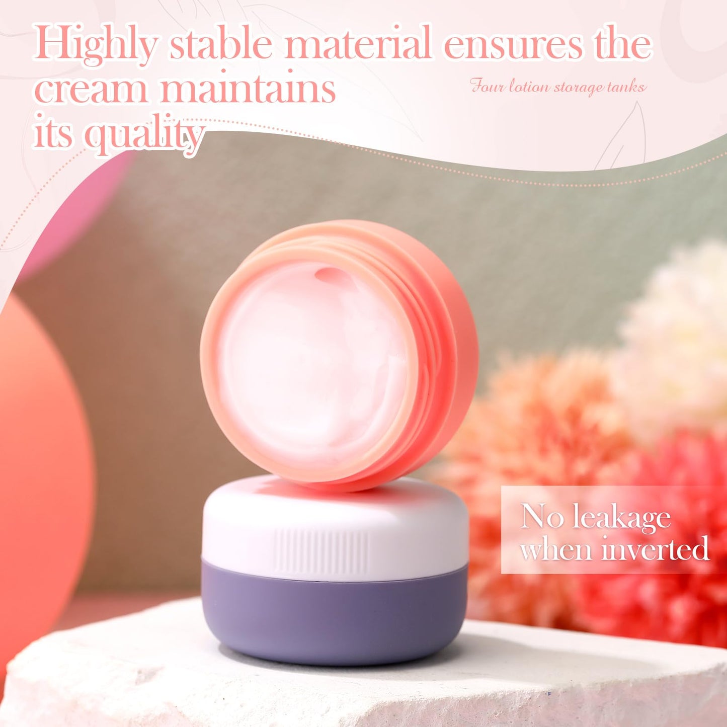 Meanplan 8 Pcs Travel Containers for Toiletries 1 Oz/ 30 ml Small Silicone Cream Jars with Lids Mini Cosmetic Jars Refillable Travel Moisturizer Container for Makeup Face Body Hand Cream