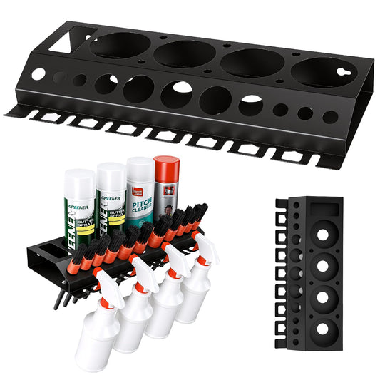 Rostationa Car Cleaning Brush and Spray Bottle Storage Rack, Air Tool Holder, Car Beauty Shop Accessory Display for Auto Repair Shops Garages, Garage and Workspace (1pc-Black)