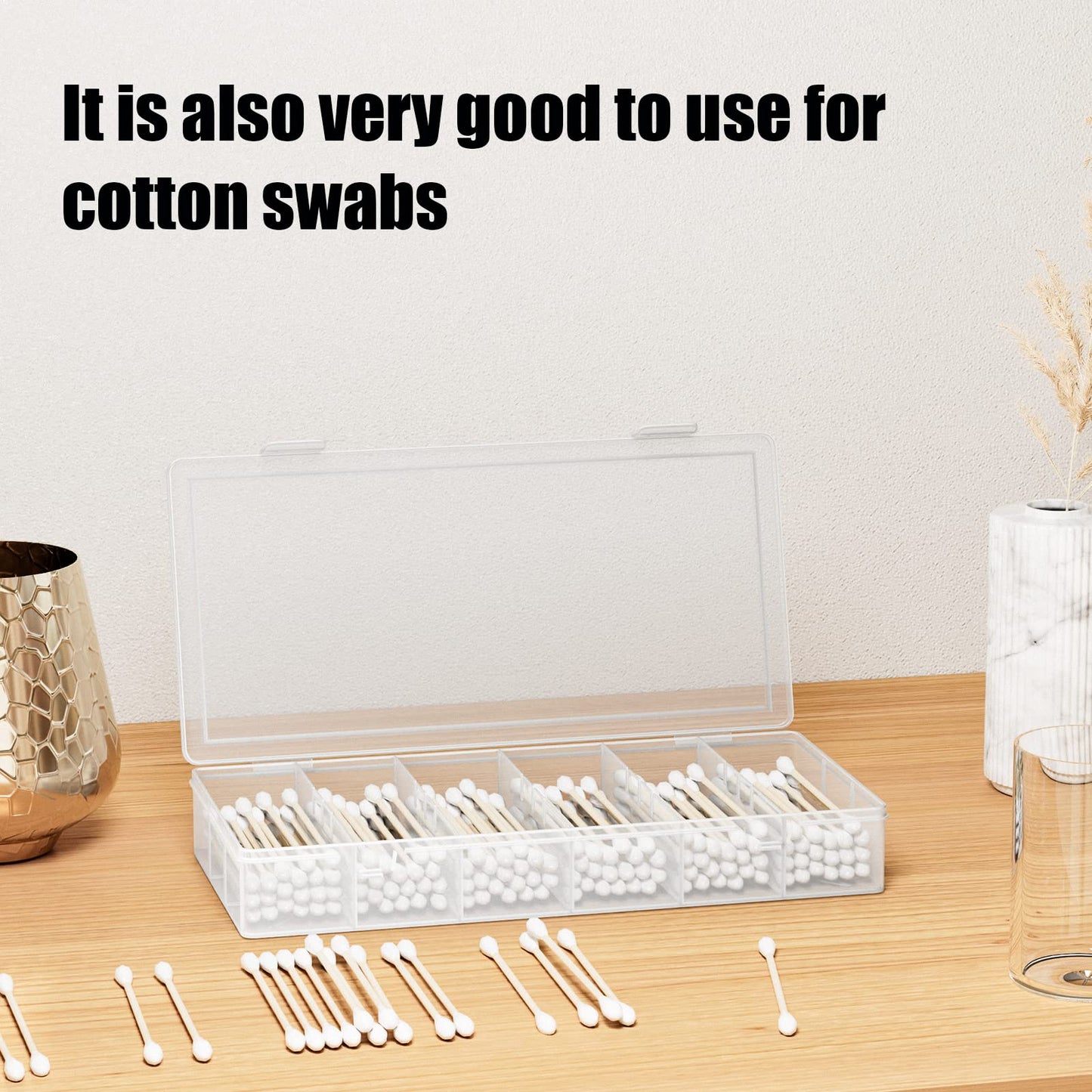 clear visible plastic storage box cosmetic tools storage box makeup tools fishing tackle accessory box organizer jewelry screws hardware accessories organizer box (4Pack)