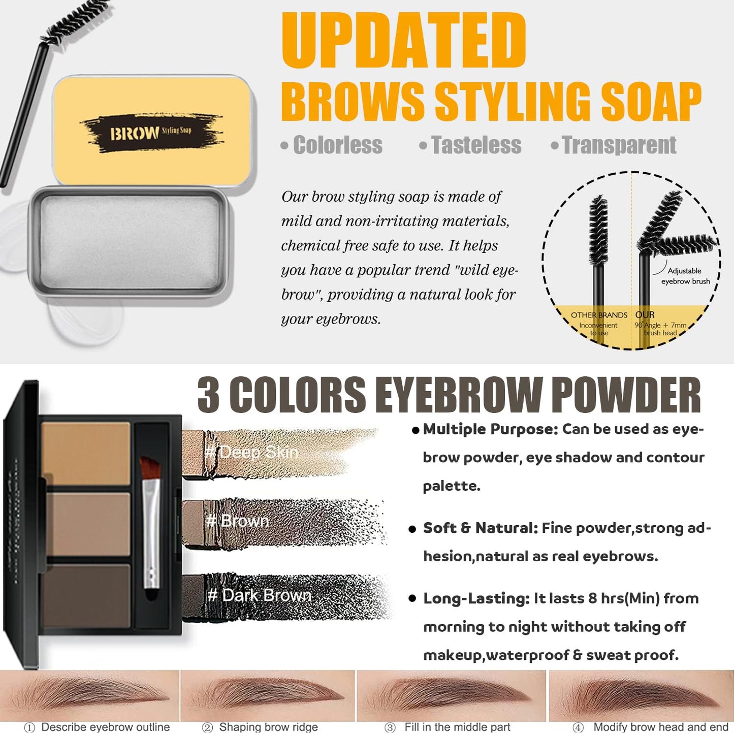 All in One Makeup Kit for Women Full Kit, Travel Make Up Gift Set Includes Eyeshadow,Foundation,CC,Primer, Lipstick,Mascara,Brow Powder & Soap,Eyeliner,Contour,Brush,Sponge,Bag