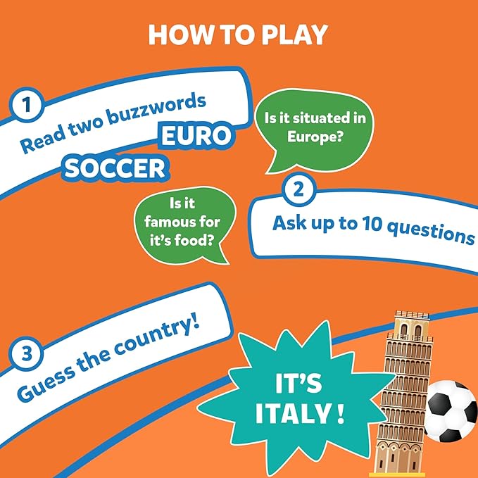 Skillmatics Guess in 10 Countries of The World, Perfect for Boys, Girls, Kids & Families Who Love Card Games, Educational Toys, Travel Games, Trivia, Gifts for Ages 8, 9, 10 & Up