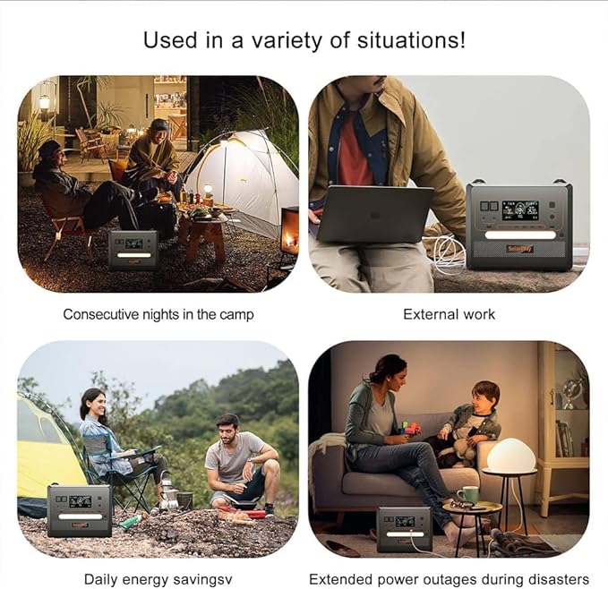 SolarPlay Portable Power Station 2500W(Peak 5000W), 2304Wh Solar Generator with 400W Panel 1.5Hrs Fast Charging LFP Battery4 AC Outlets Emergency Power Station for Home Camping Outdoor Battery Backup