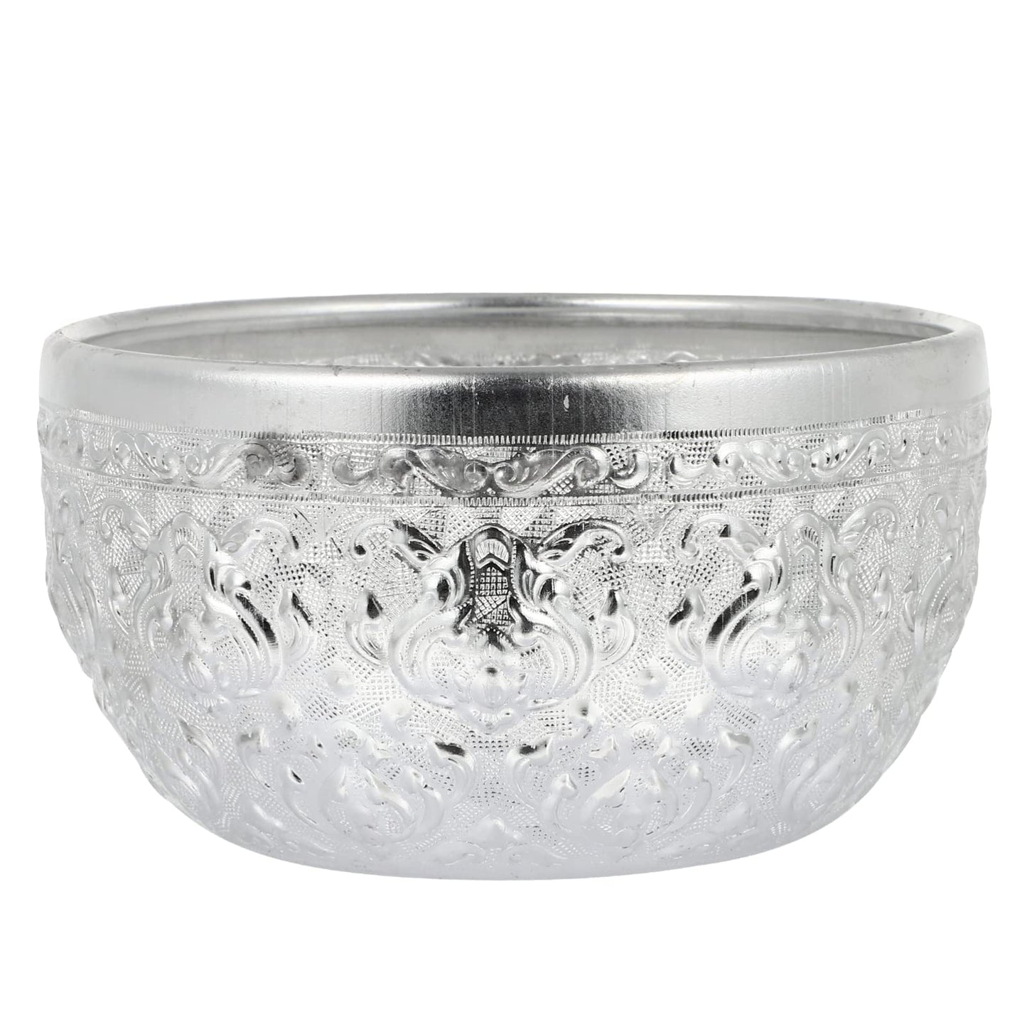 Beaupretty Thai Style Bowl Essential Oil Container Beauty Spa Bowl for Salon Hydrotherapy Massage and Home Use Aluminum with Smooth Surface 4.92 in 1 Piece