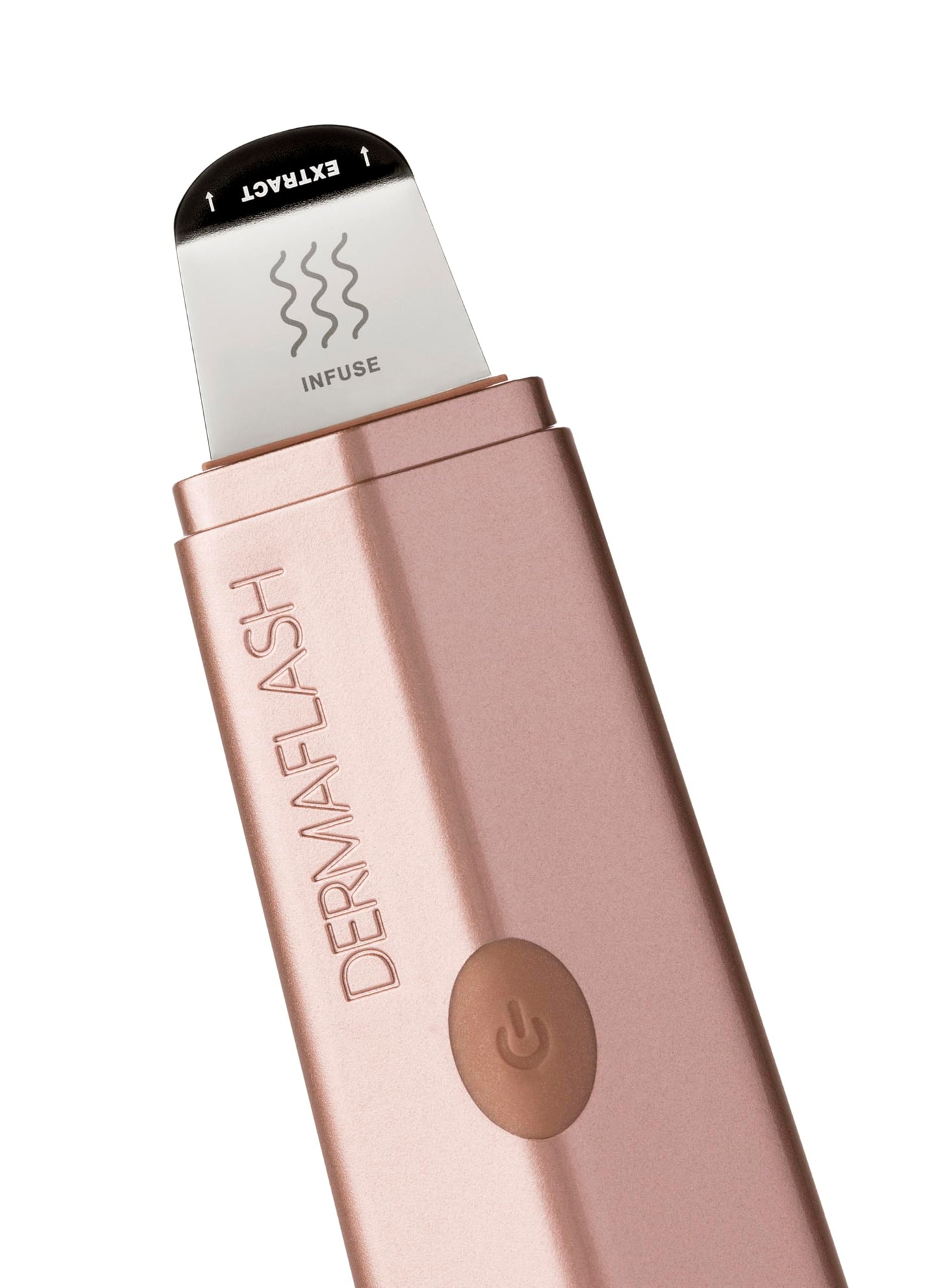 DERMAFLASH DERMAPORE+ Skin Care Device, Ultrasonic 2-in-1 Pore Extractor and Skincare Infuser, Rose Gold