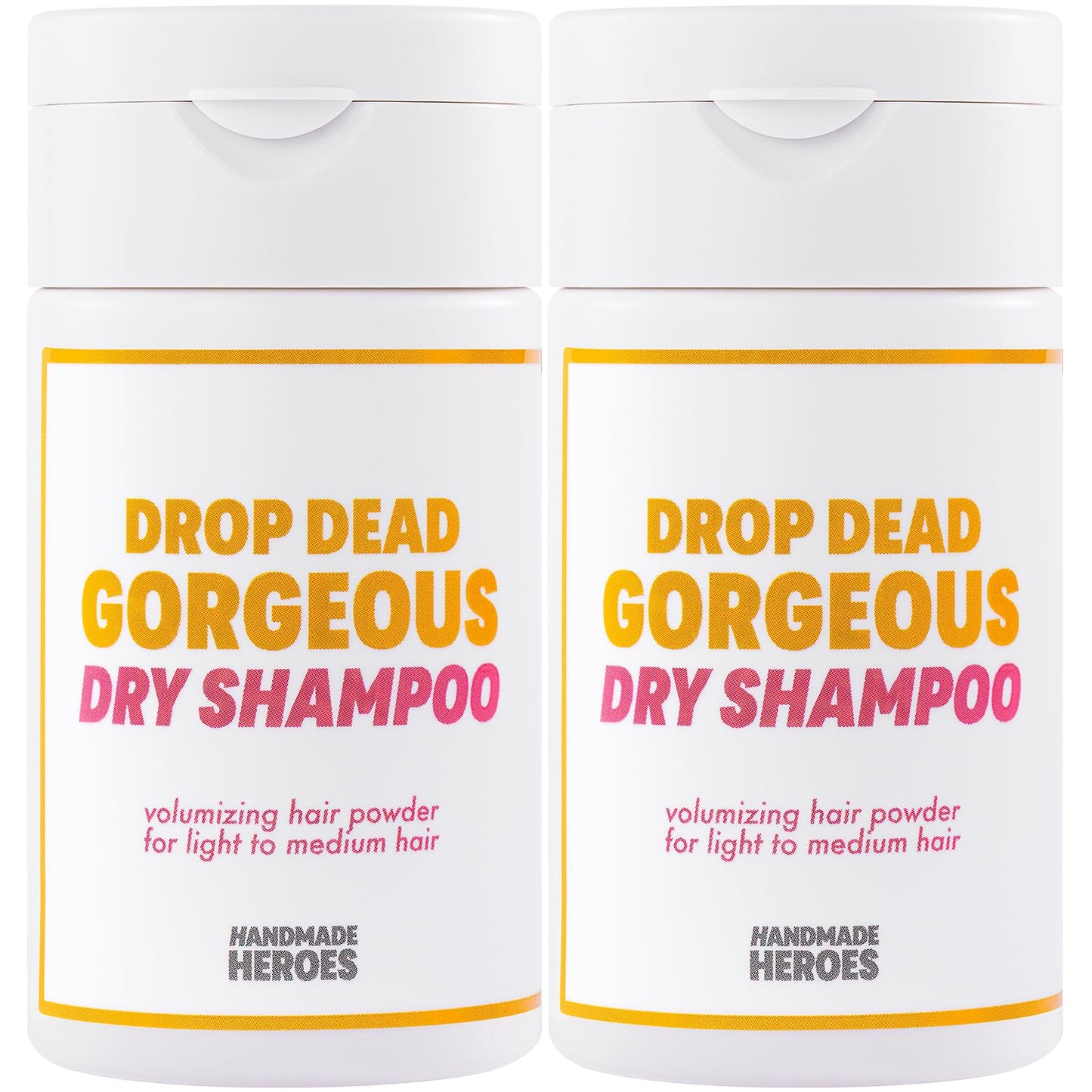 Handmade Heroes Drop Dead Gorgeous Non Aerosol Dry Shampoo Volume Powder 1.8oz, 100% Natural & Vegan For Light and Blonde Hair (2 pc set)