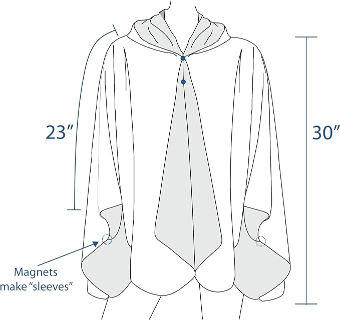 RainCaper Tiffany Peonies and Iris Womens Rain Cape Poncho with Hood Reversible