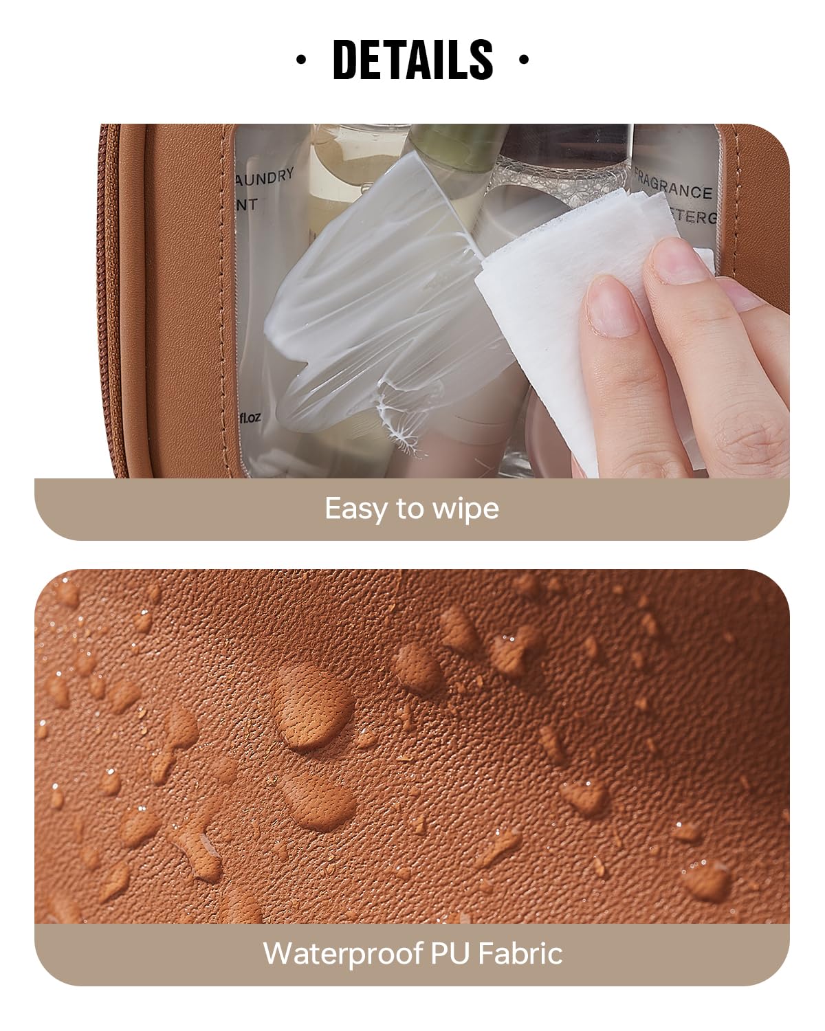 EACHY Clear Makeup Bag，Waterproof TSA Approved Toiletry Bag with Zipper for Women, Make Up Organizer and Skincare Pouch, Portable Car or Purse Bag for Travel Essentials