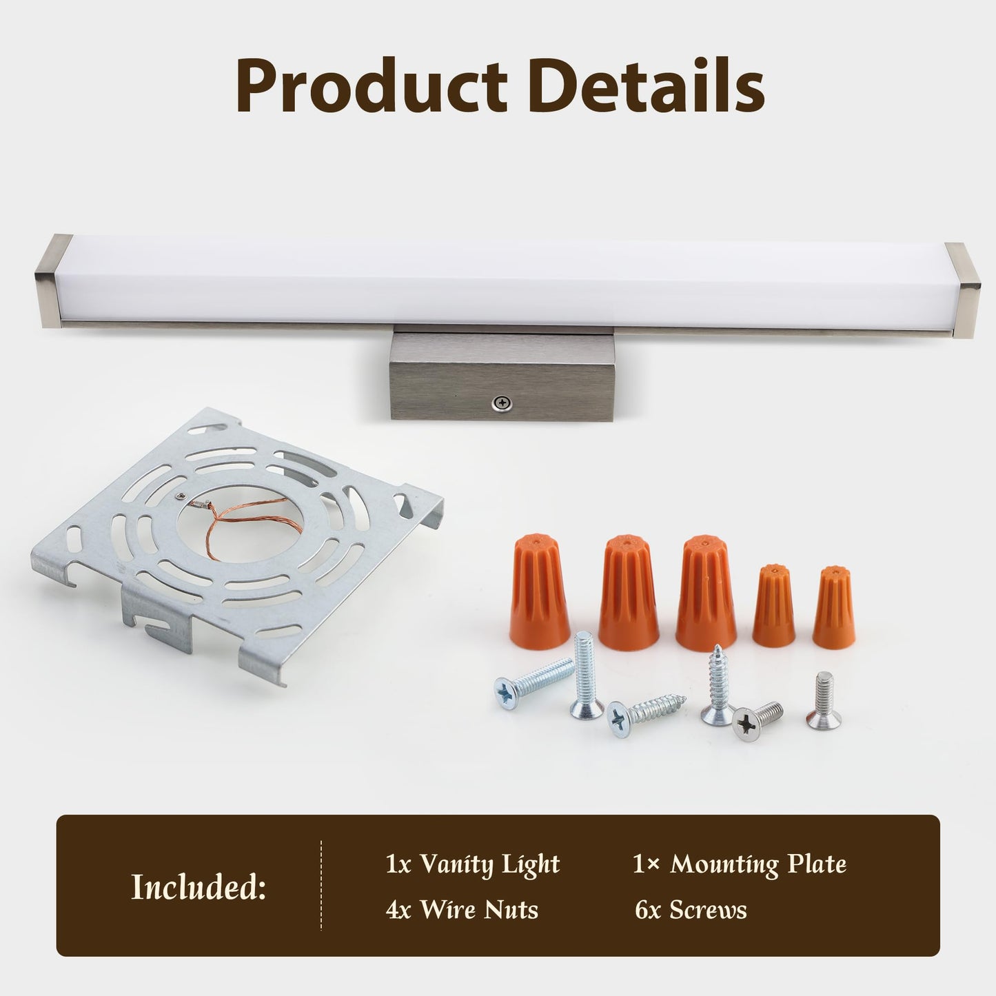 Sacorlux Bathroom Light Fixtures Over Mirror 22IN, 19W 5CCT Dimmable Modern Vanity Lights,Bar Vanity Light for Bathroom Mirror Restroom, Wall Light Fixtures Vanity Lighting