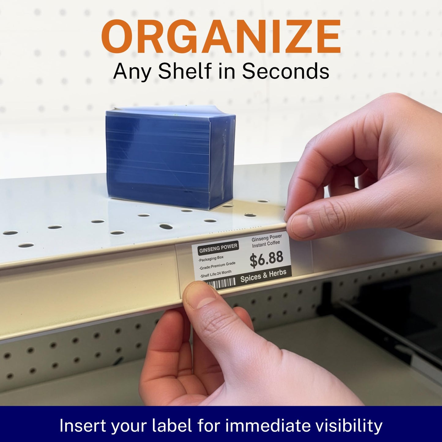 CinchSigns Clear Plastic Label Holder - Shelf Price Tag Holder, 1000 Count Bulk Bundle - 7.5mm Thick Glossy Chips for Retail Merchandising, Warehouses and Professional Store Display - 3.25"L × 1.25"H
