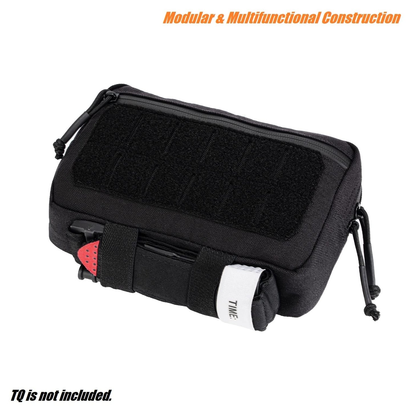 Dotacty Mini Modular Admin Pouch Tactical MOLLE Utility Tool Pouch for Chest Rig Duty Vest Battle Belt Backpack Accessory Small Dangler Bag EDC Gear Carrier IFAK Medical Kit Organizer BK