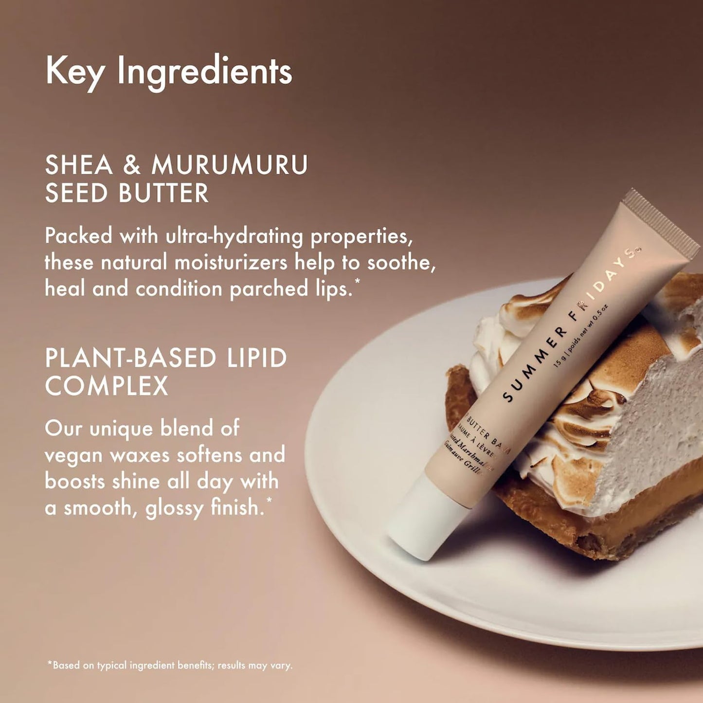 Summer Fridays Lip Butter Balm - Moisturizing Lip Gloss for Instant Shine + Sheer Color - With Nourishing Shea Butter - Everyday Makeup + Skin Care Summer Essentials - Toasted Marshmallow (.5 Oz)