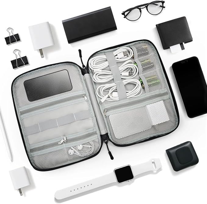 Cable Organizer Desert Cactus Cowboys Electronics Travel Organizer Case Tech Accessories Pouch Waterproof Cord Storage Bag for Power Bank Charger Phone Earphone