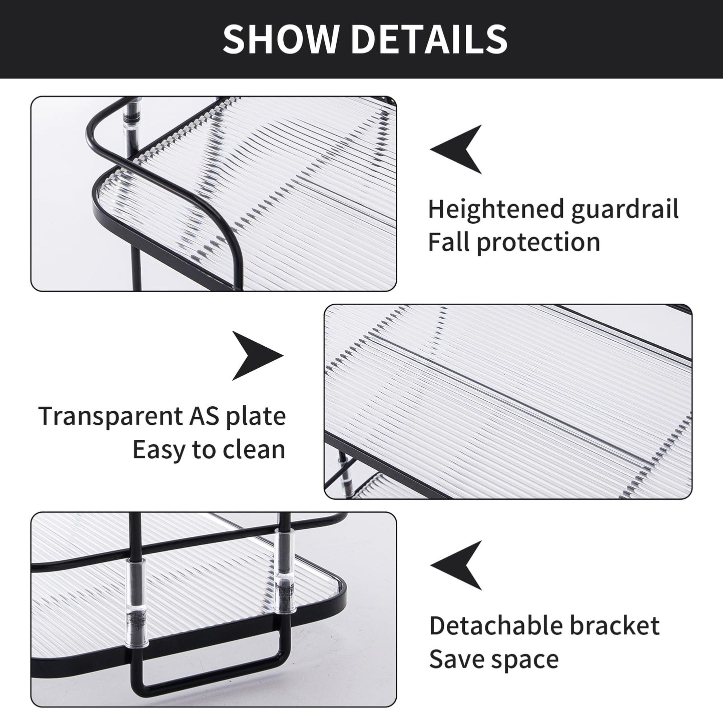 2 Tier Corner Bathroom Counter Organizer, Cosmetic Skincare Organizer, Bathroom Countertop Perfume Tray Vanity Organizer, Kitchen Spice Corner Storage Shelf