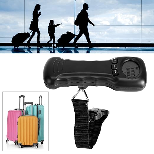 44kg/97lb Luggage Scale Travel Digital, ABS Suitcase Weight Scale with Ergonomical Handle, Portable Travel Scale Luggage Weight with LCD Digital Display, Hanging Belt