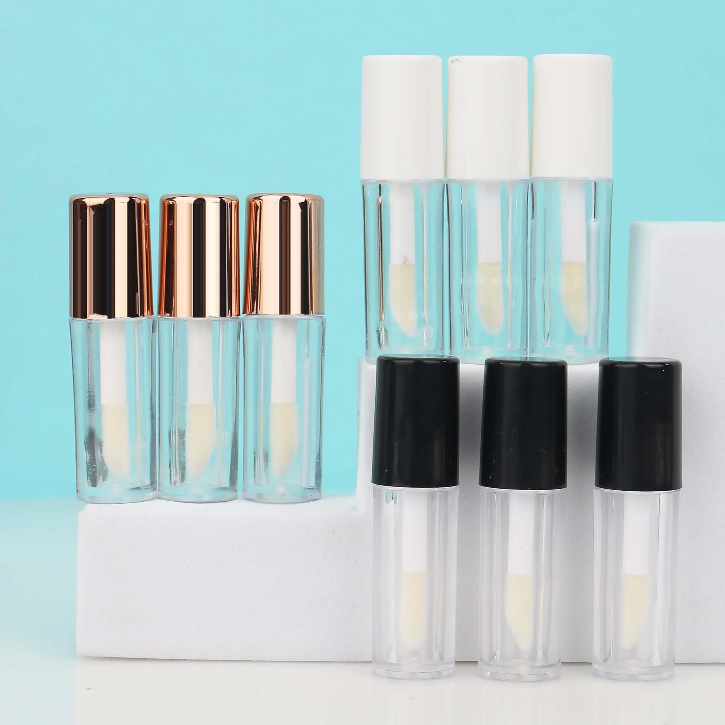 COSIDEA 26pcs Empty Rose gold 0.8ml mini lip gloss tubes Sample size lipgloss containers for sample sack lip oil DIY wholesale