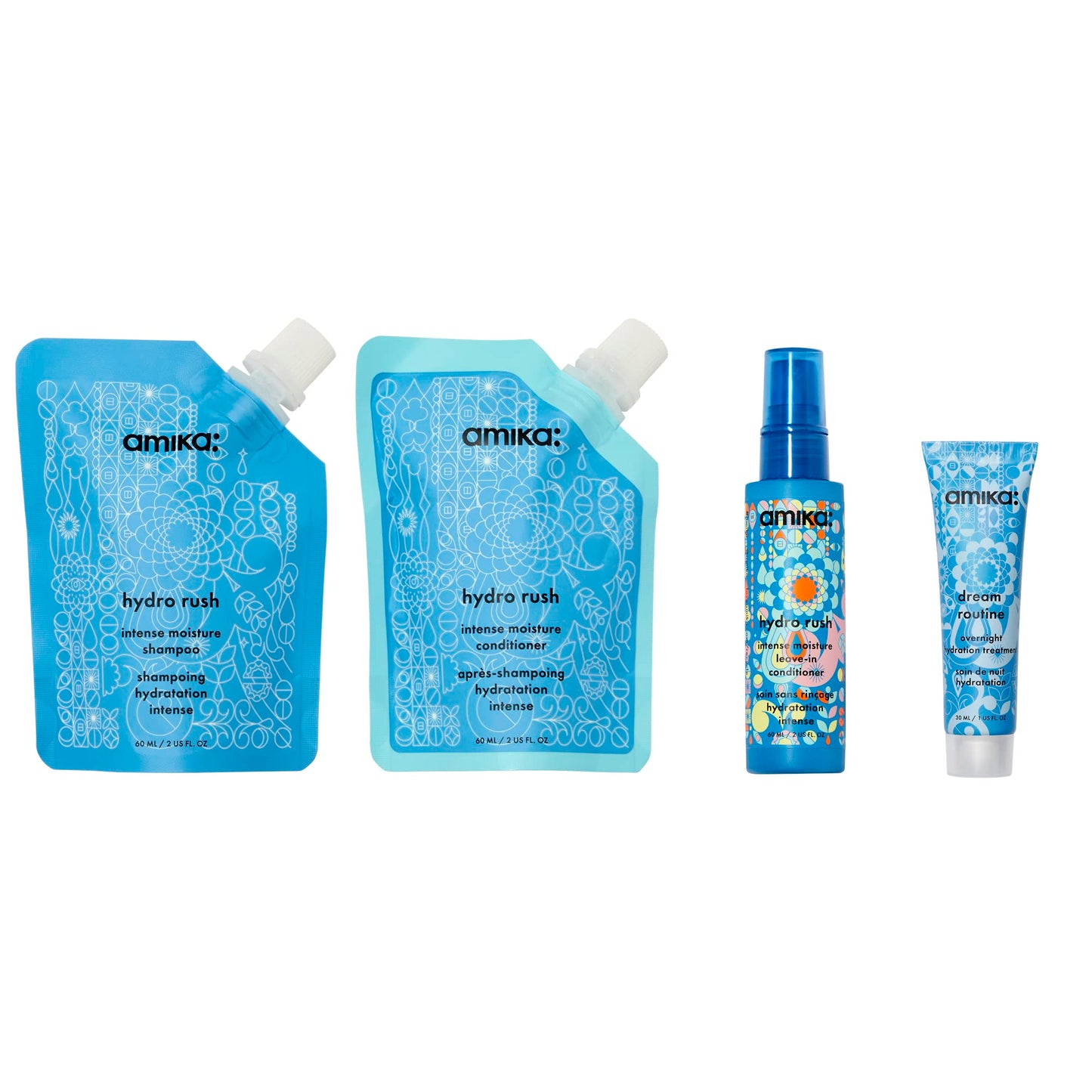 amika hydro dream hair routine trial set
