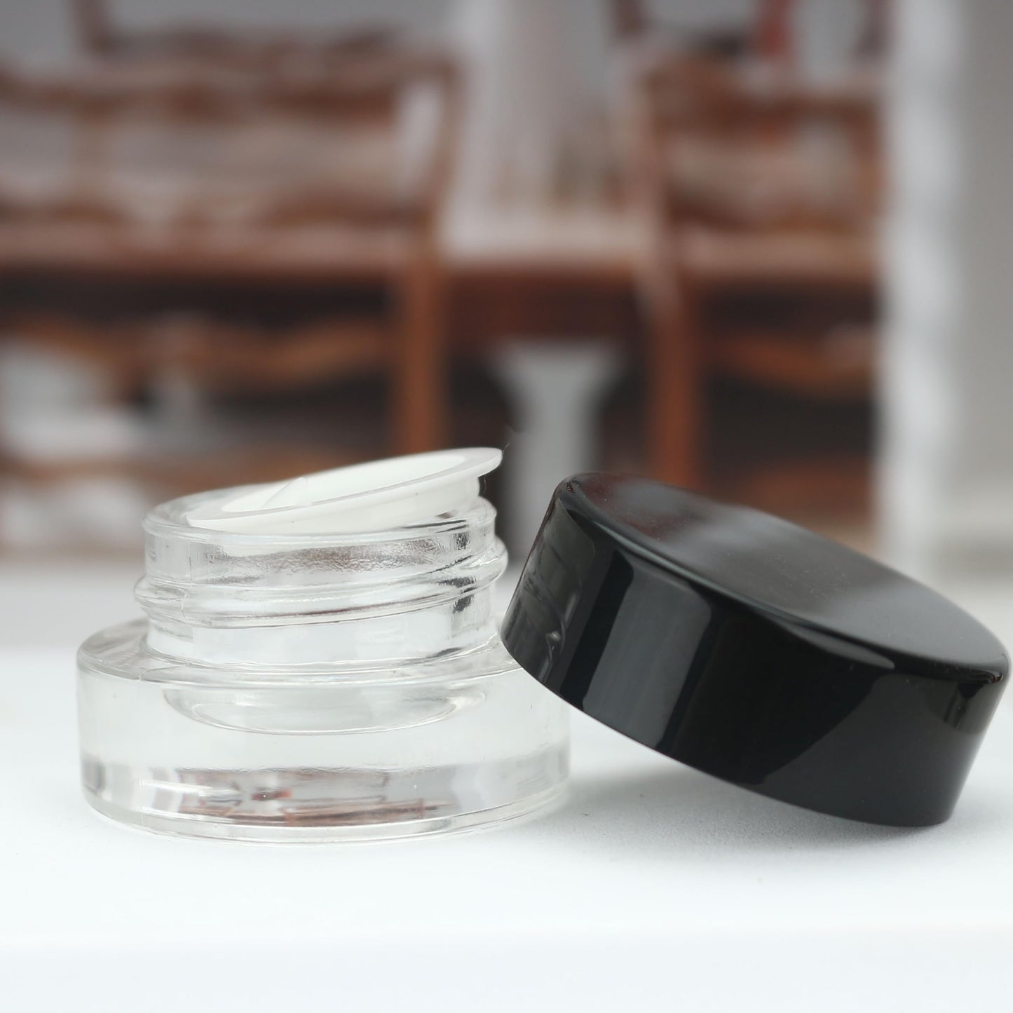 COSIDEA 20 pcs Empty 3G 0.1oz Clear glass jar mini size eye cream jars pot for refill DIY cosmetics ointment