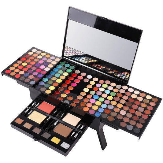UCANBE All in One Makeup Kit - Professional Eyeshadow, Lip Gloss, Concealer, Eyeliner, Contour, Eyebrow Powder, Face Blusher, Highlighter & Makeup Brushes for Women & Girls