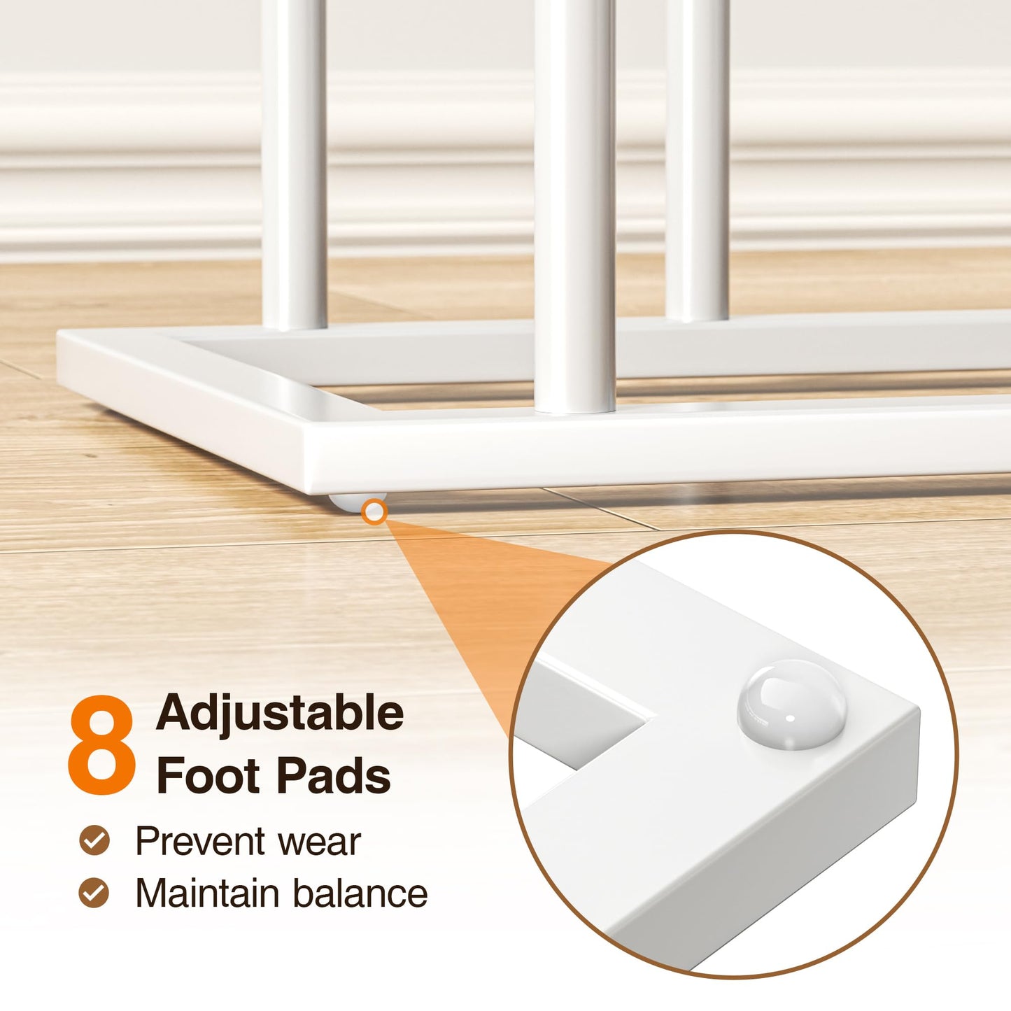 pickpiff Free Standing Shoe Racks - White Metal Boot Rack Organizer Tall Boots for Dorm Room, Closet, Entryway, Bedroom, Patio Outdoor, Hallway, White, Shoe Storage Fit for 6 Pairs