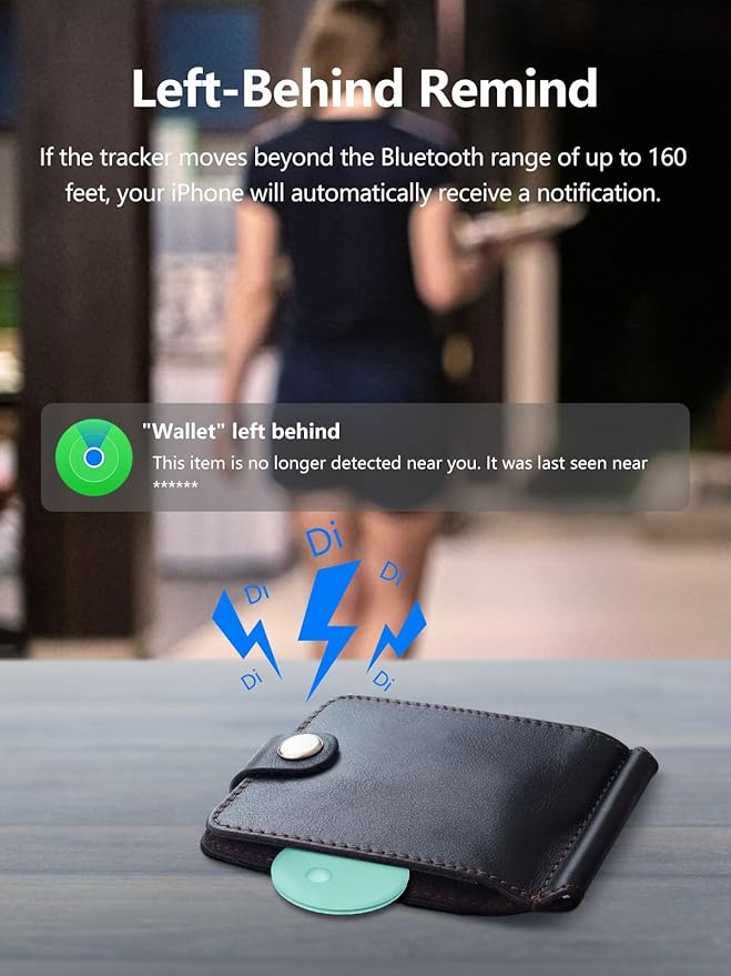 Tracker Tags, Item Finder Work with Apple Find My (iOS Only), Tracking Device Locator Smart Tag for Luggage, Keys, Wallet, Bike, Bags (Blue, 1 Pack)