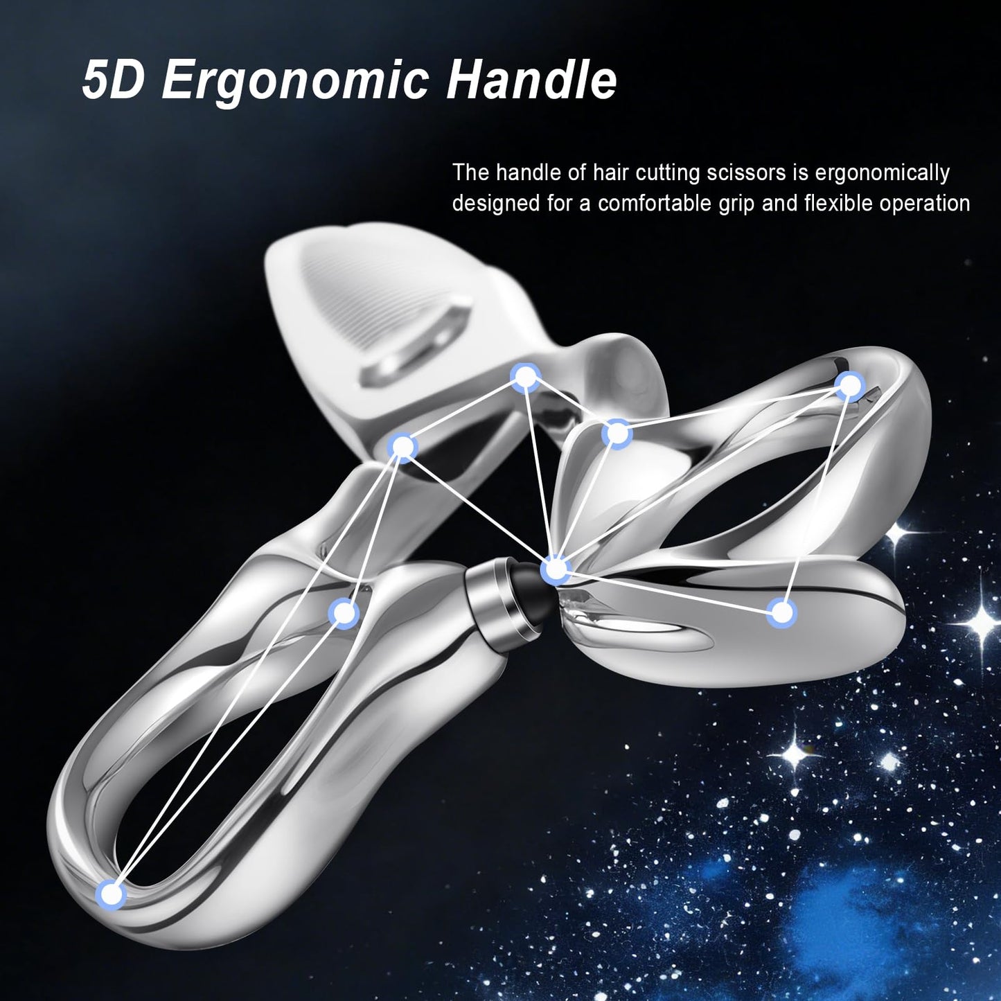 High-end Professional Hair Cutting 23 Teeth Thinning Scissors 6" with Extremely Sharp Convex Blades,Cobalt Alloy Steel barber hairdressing texturizing scissors For Men Women Salon& Home -Silver