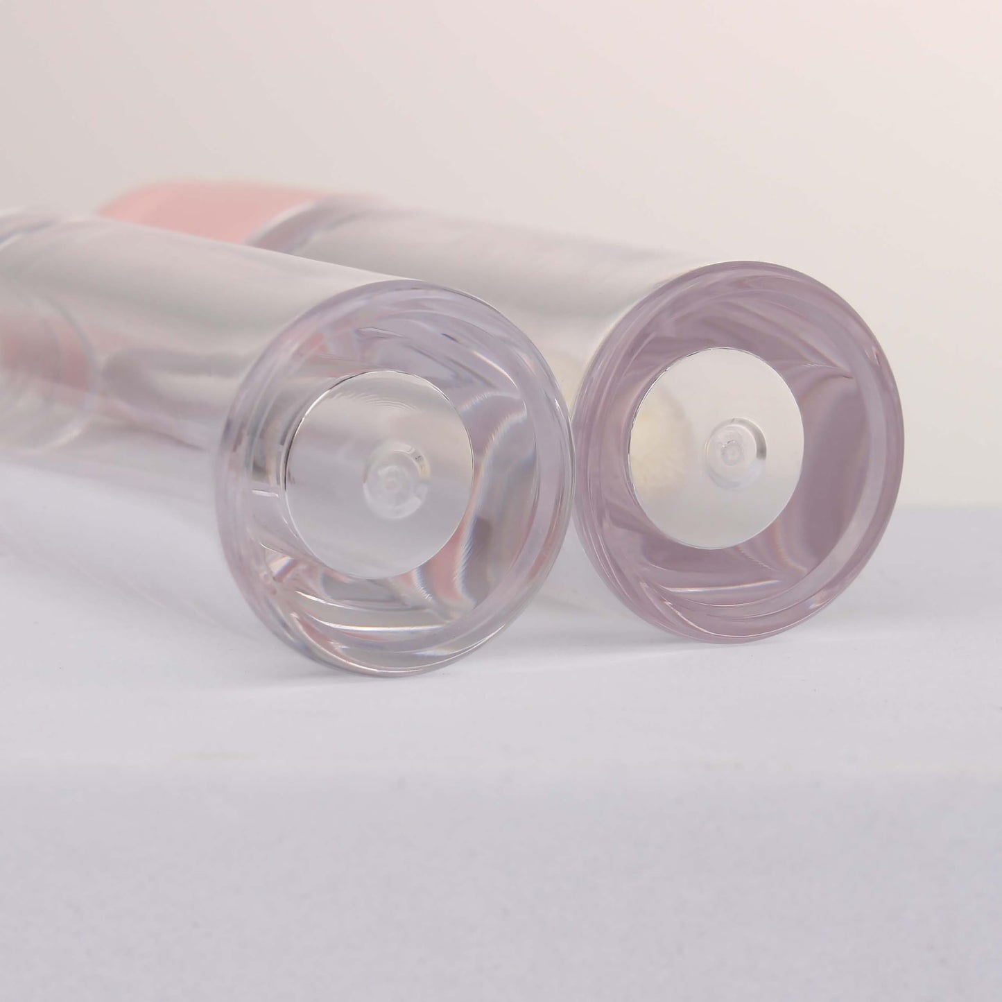 COSIDEA 16pcs Empty 5ml Pink lip gloss tubes with big wand large deo foot brush lipgloss tube container for lip oil