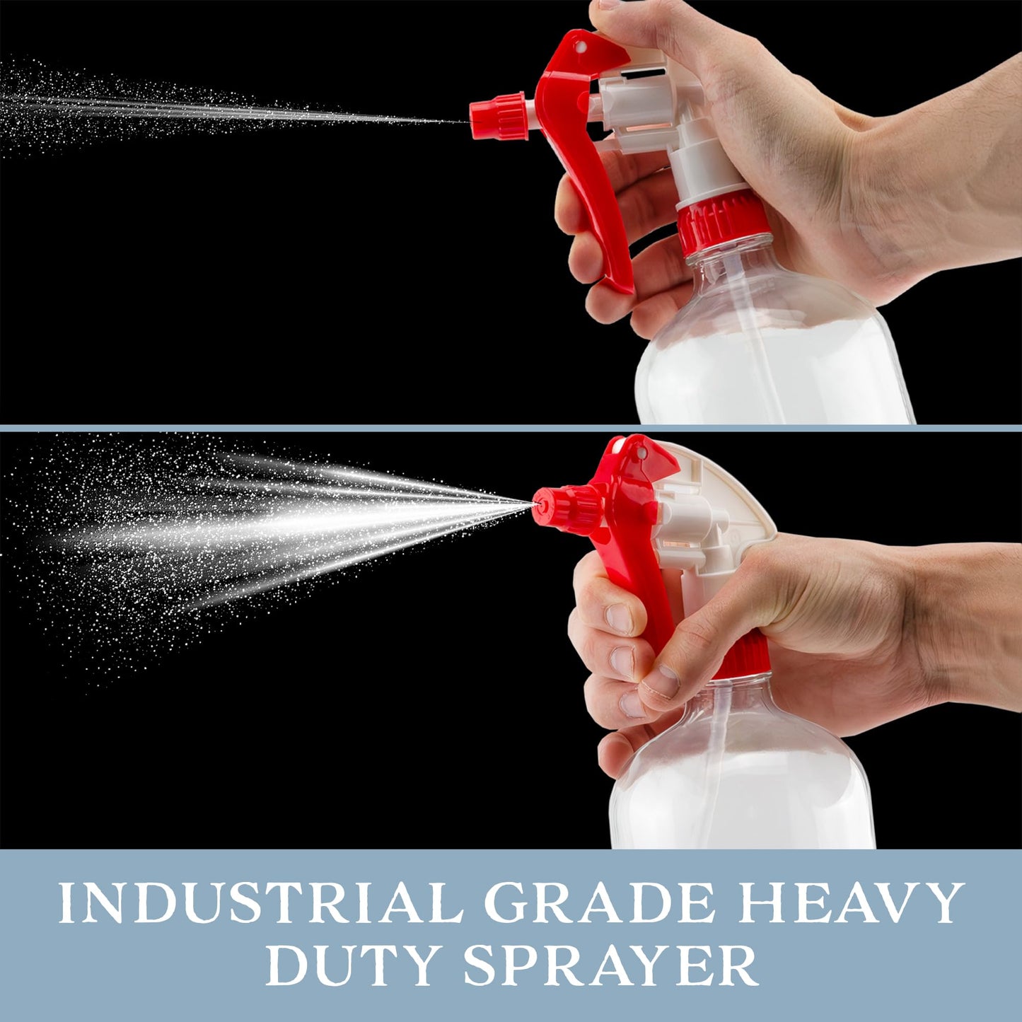 Cornucopia Brands 28-400 Replacement Trigger Sprayer Nozzles (12-Pack); Heavy Duty Replacement Part 16oz / 32oz Spray Bottles w/ 10-Inch Dip Tube