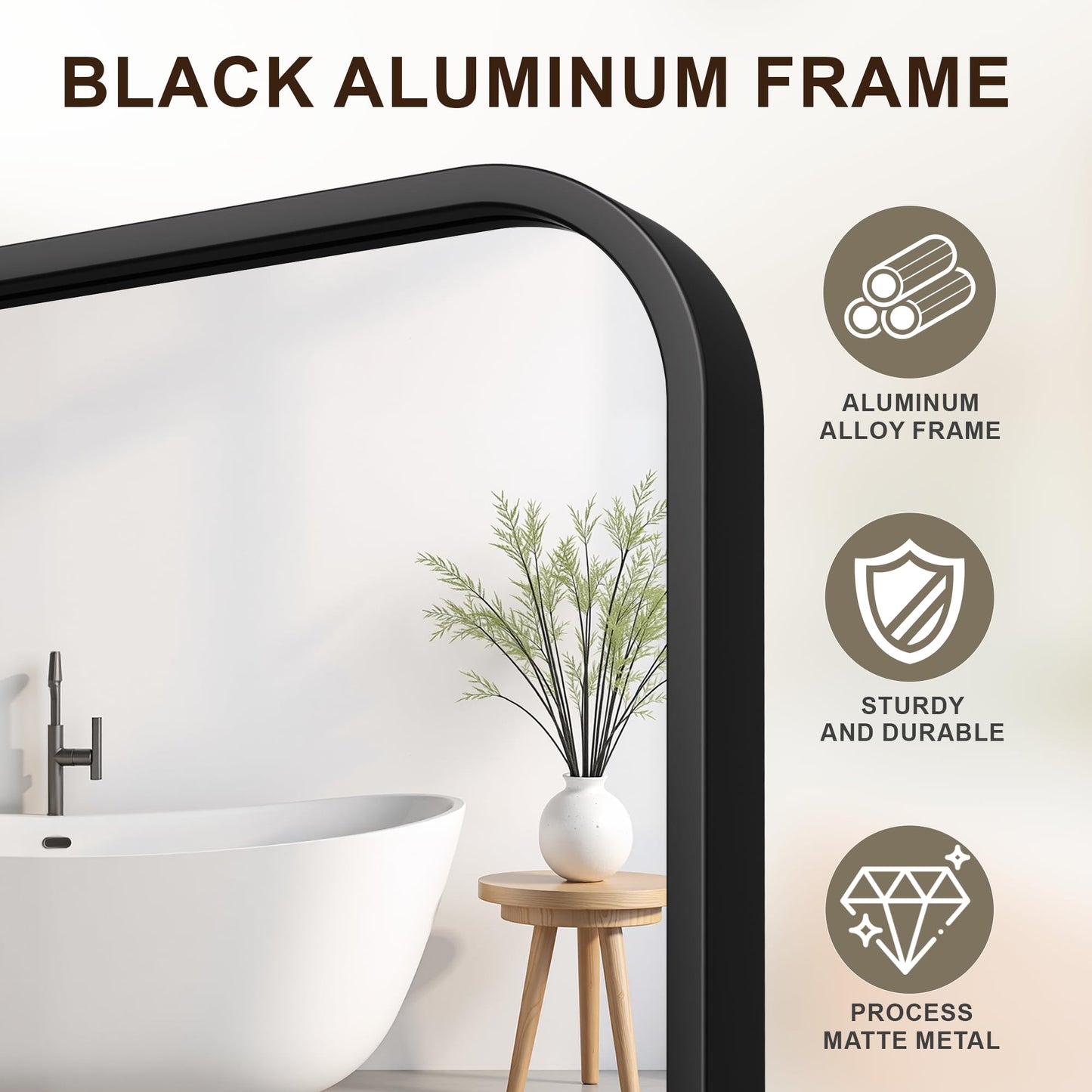 FICTOR Bathroom Mirror, 2 Pack 30"x20" Black Framed Vanity Mirror for Wall, Shatterproof &Anti-Rust Bathroom Mirrors for Over Sink, Bedroom, Living Room, Entryway, Vertical/Horizontal Mount