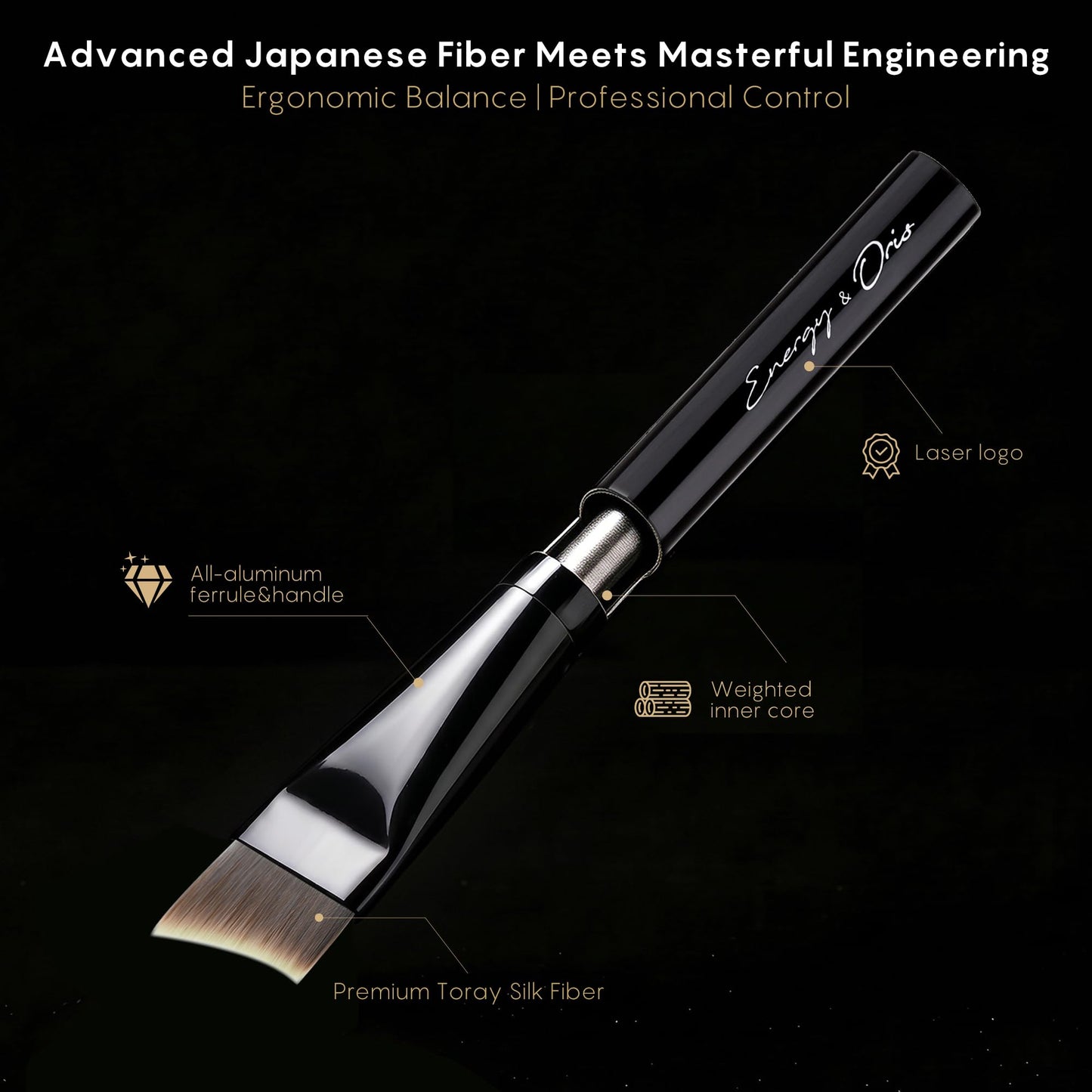 AINOCHI Flat Liquid Foundation Brush, Professional Soft-Focus Foundation Spatula Brush with Premium Toray Synthetic Fiber Blend for High-End Base Makeup, Flawless Blending,1pc