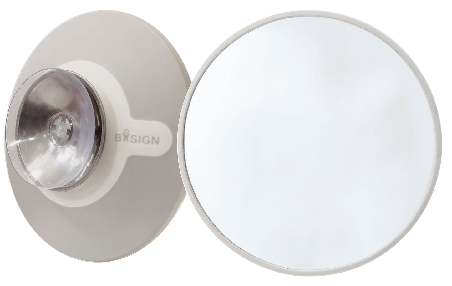 Bosign Suction Cup Mounted Detachable Mirror 5x Magnification White